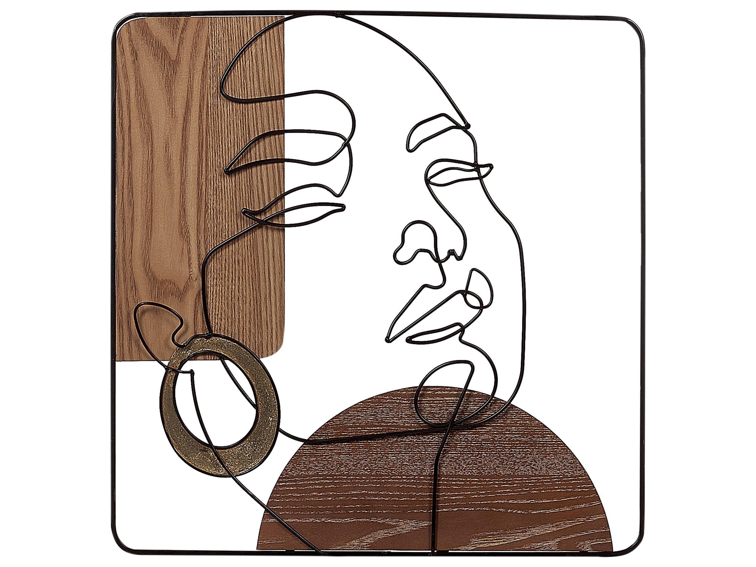 Wall Decor CALIFORNIUM Metal Brown 50 cm