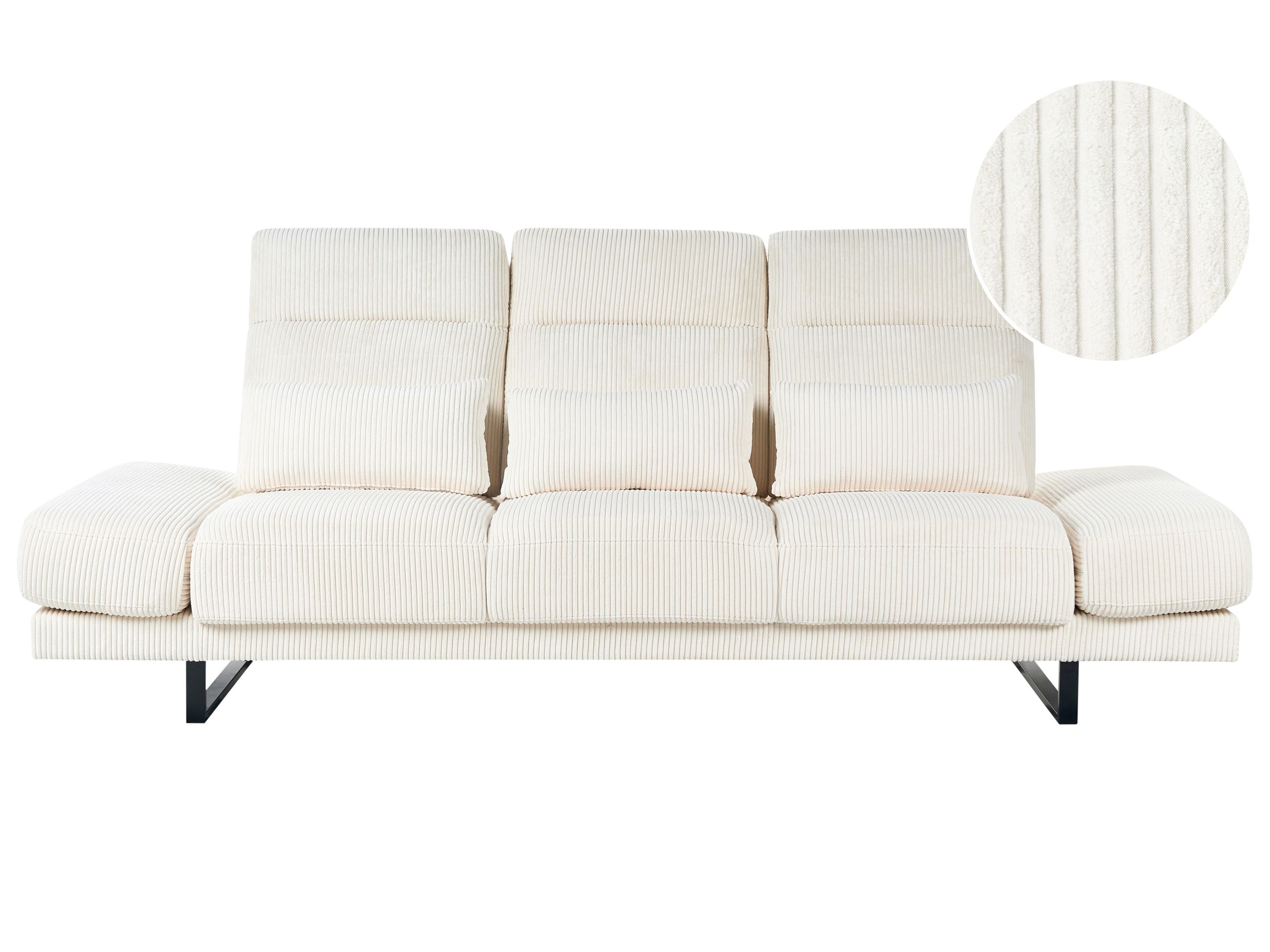 3 Seater Sofa - TKASI Jumbo Cord Sofa Light Beige
