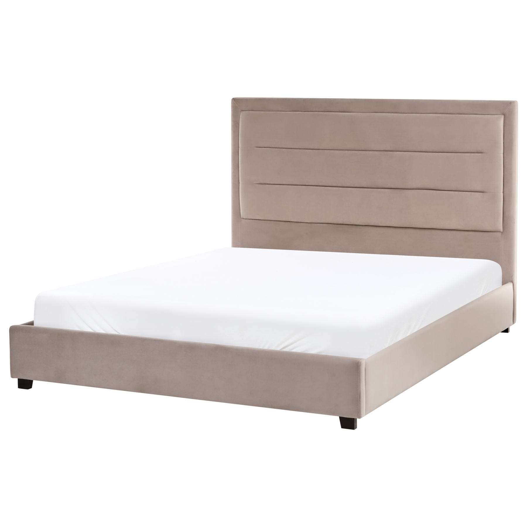 AURENNE Double Velvet Waterbed - Taupe