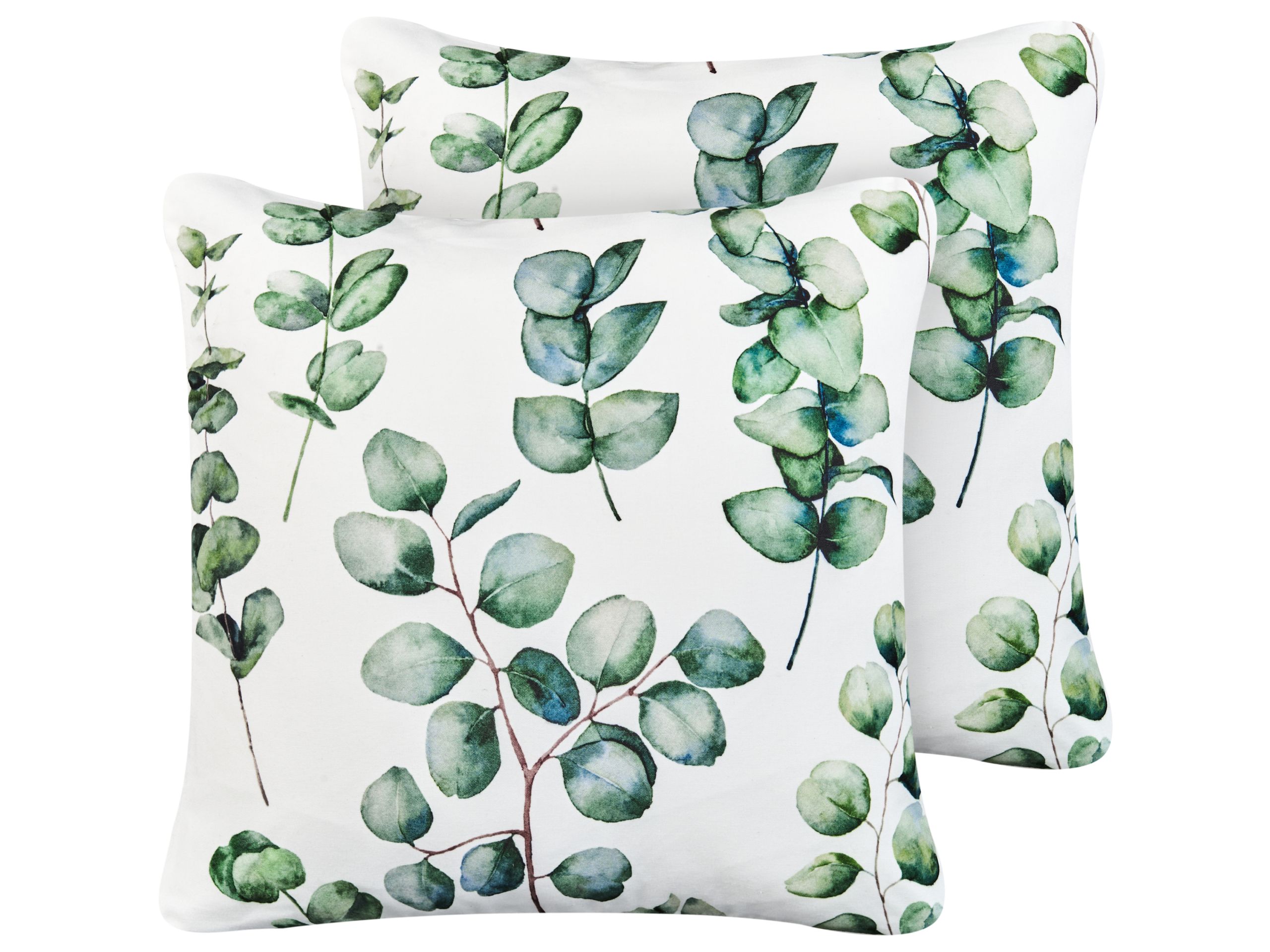 BQSOUE Set of 2 Outdoor Cushions Plant Pattern 45 x 45 cm Green
