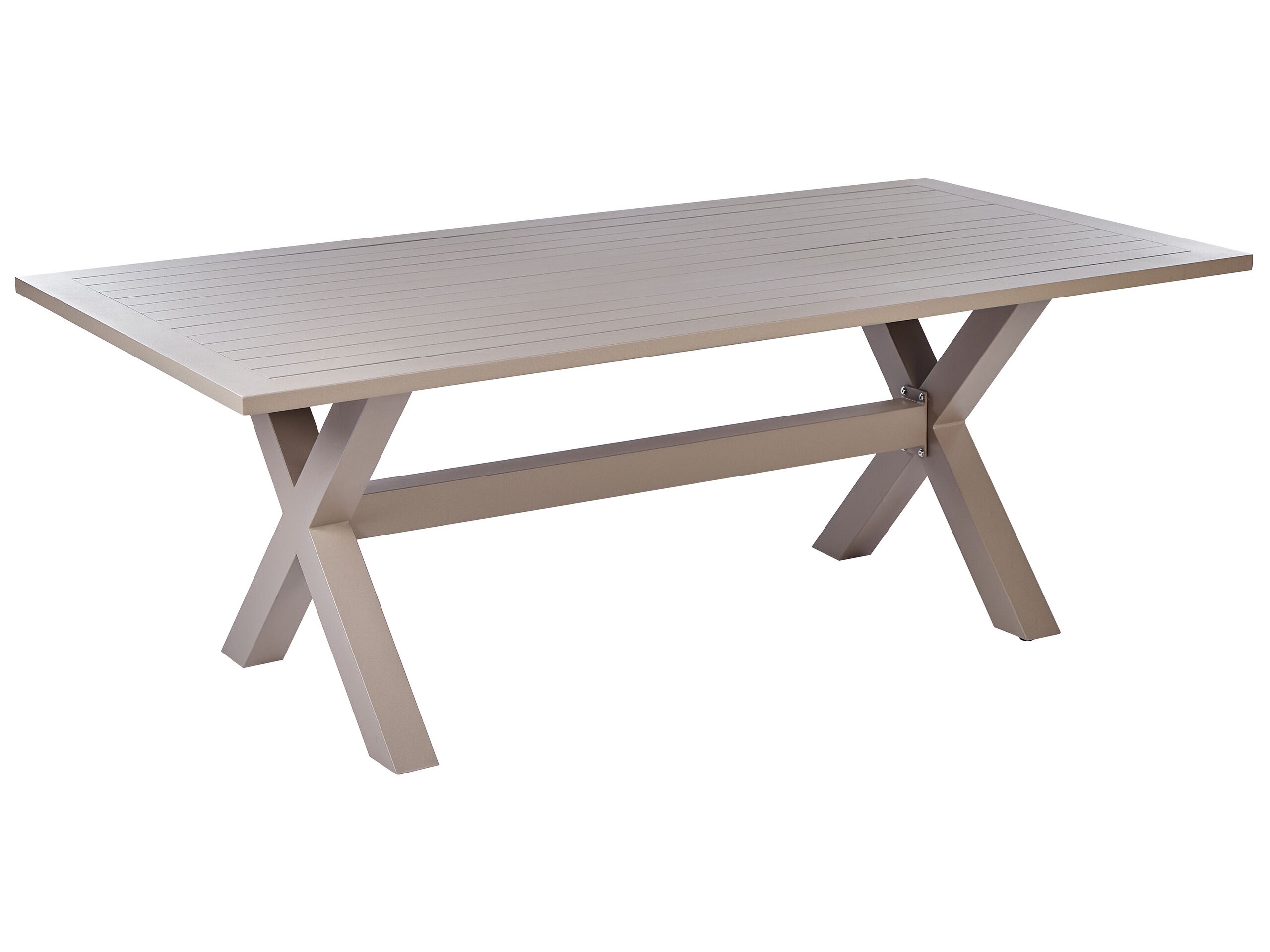 Aluminium Garden Dining Table 200 x 105 cm Beige CASCAIS