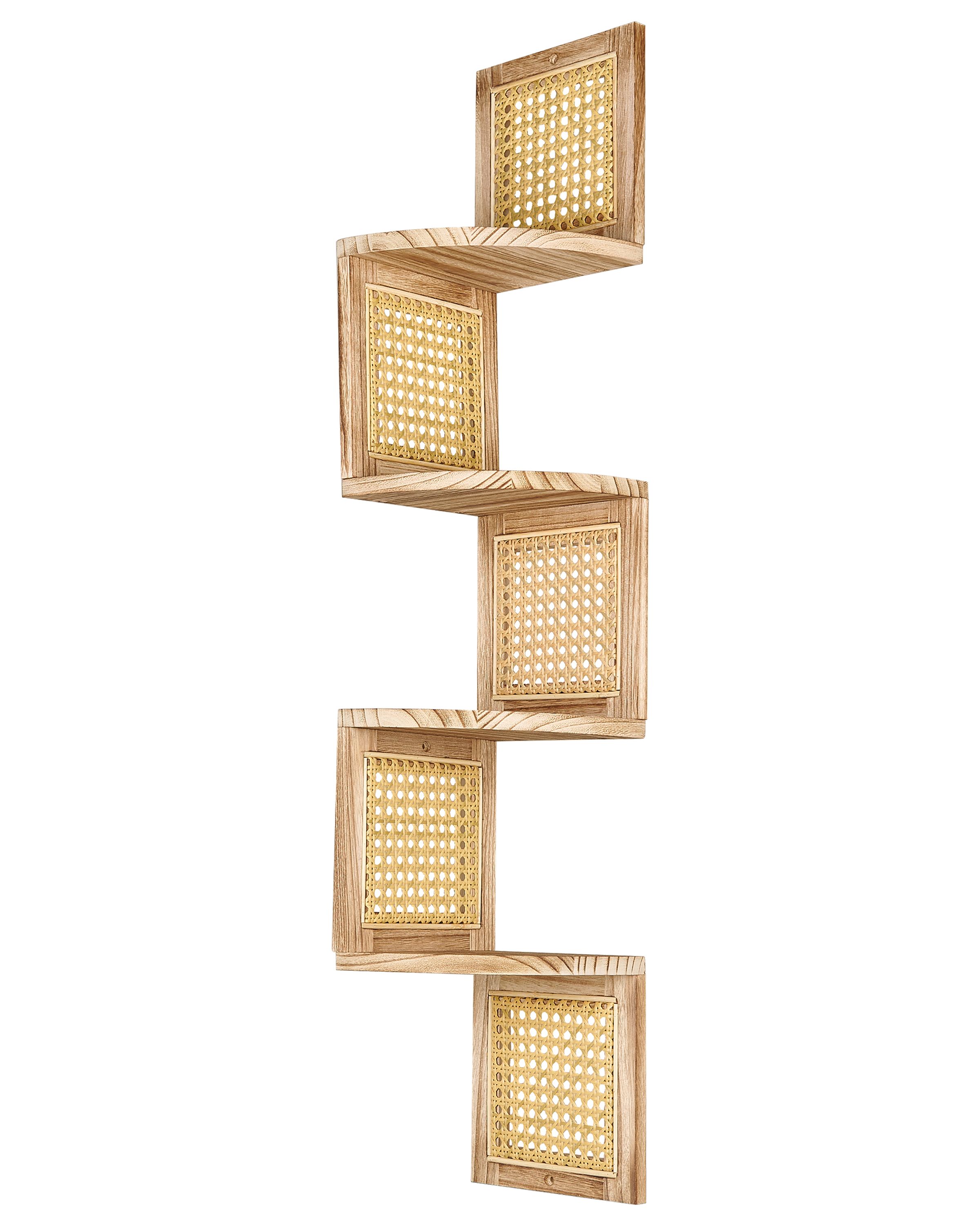 4 Tier Bookcase ALDER Wood 101 cm Light Brown