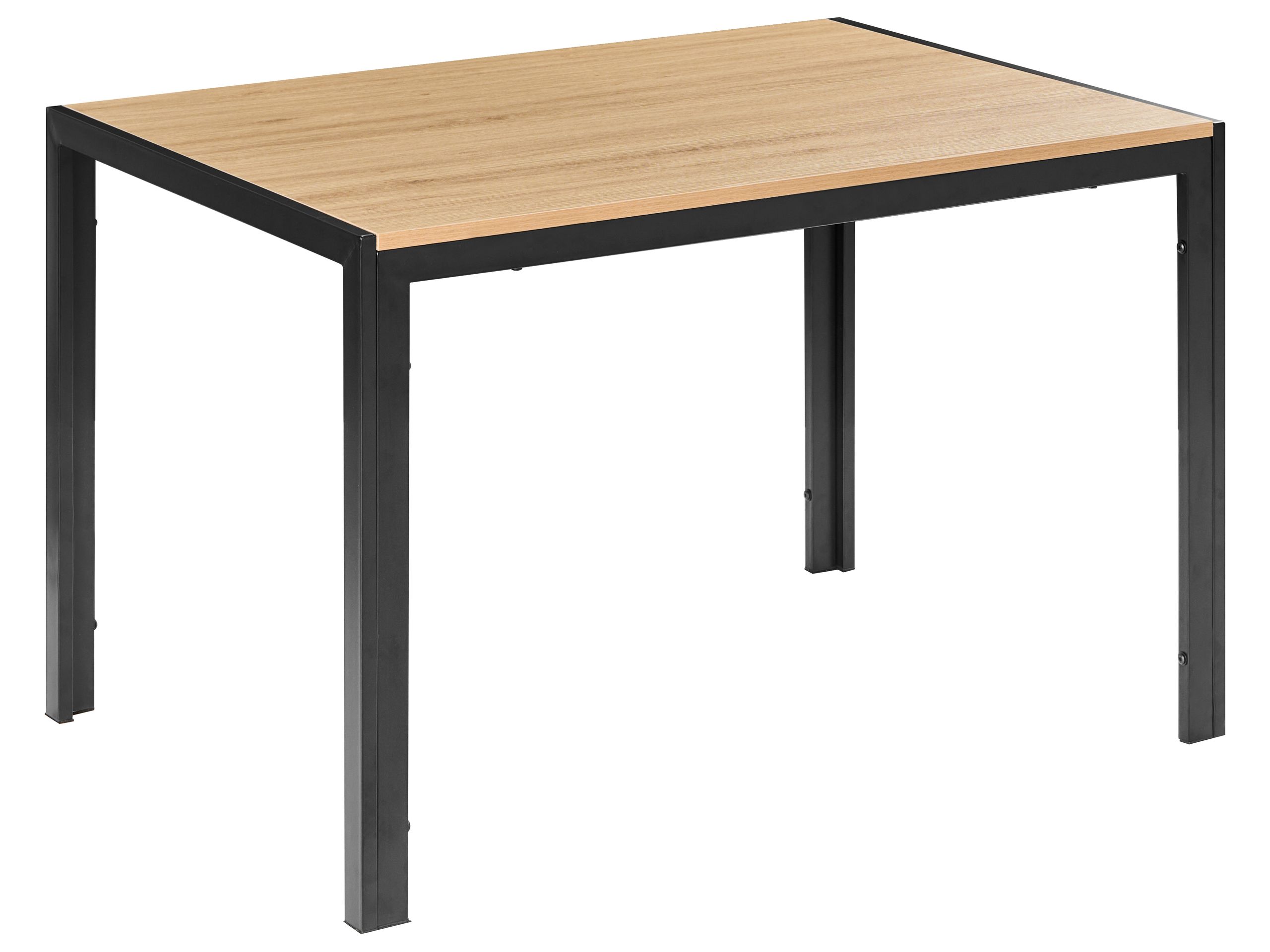 PRESTCOMBE Rectangular Dining Table - Black with Brown