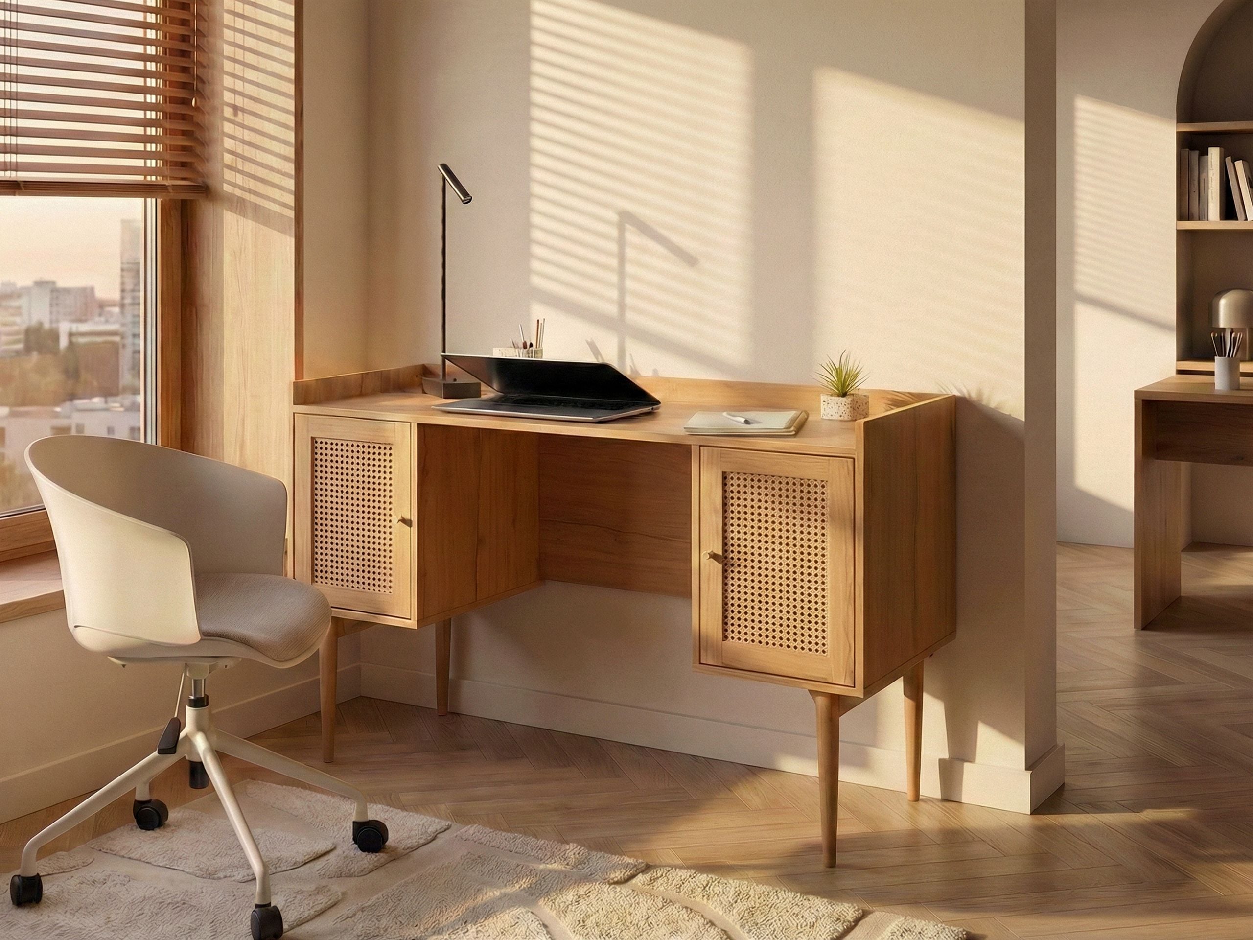 GENTARA Home Office Desk - Light Brown