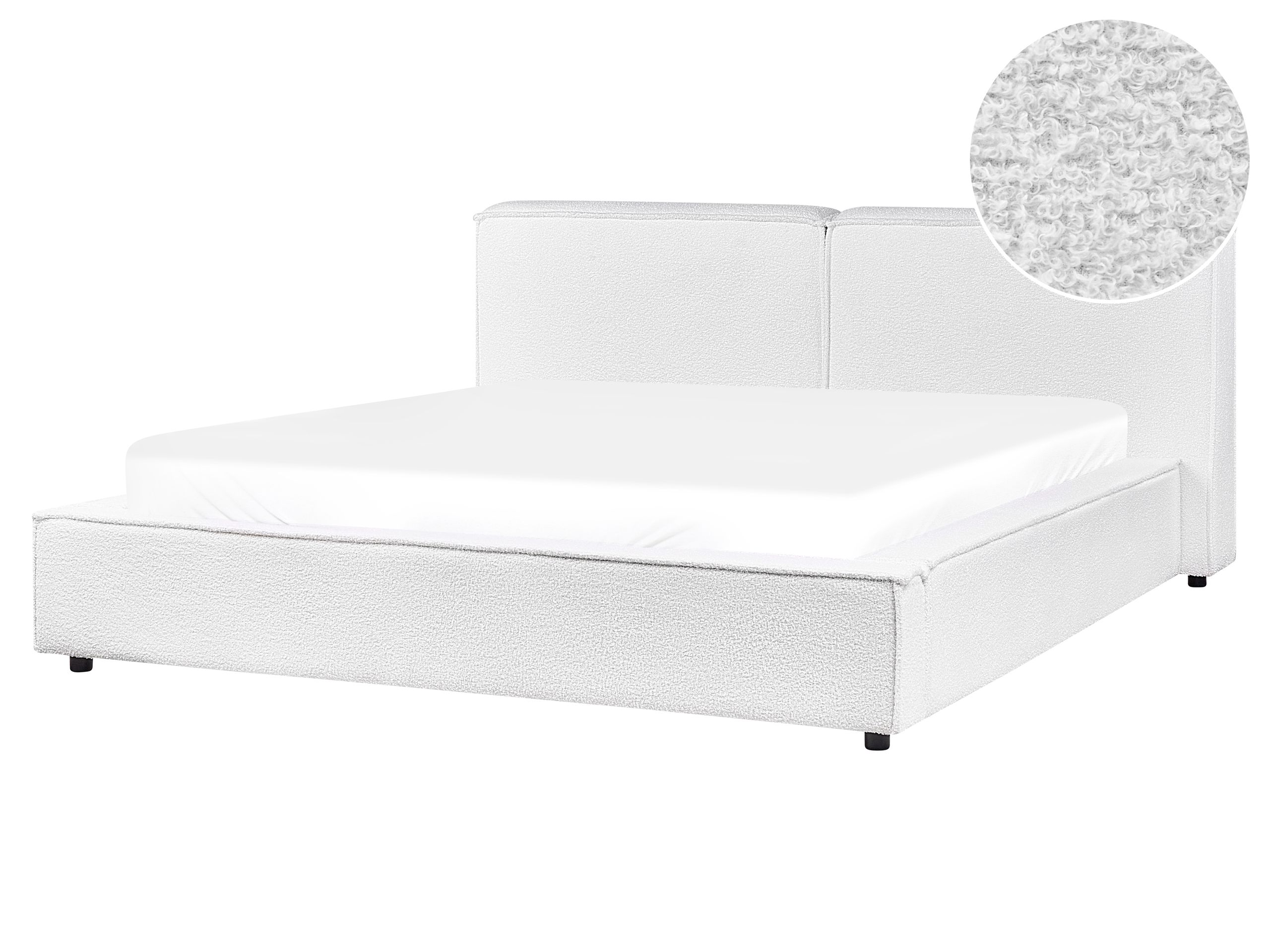 LINARSD Waterbed Boucle 160 x 200 cm (EU King Size) White