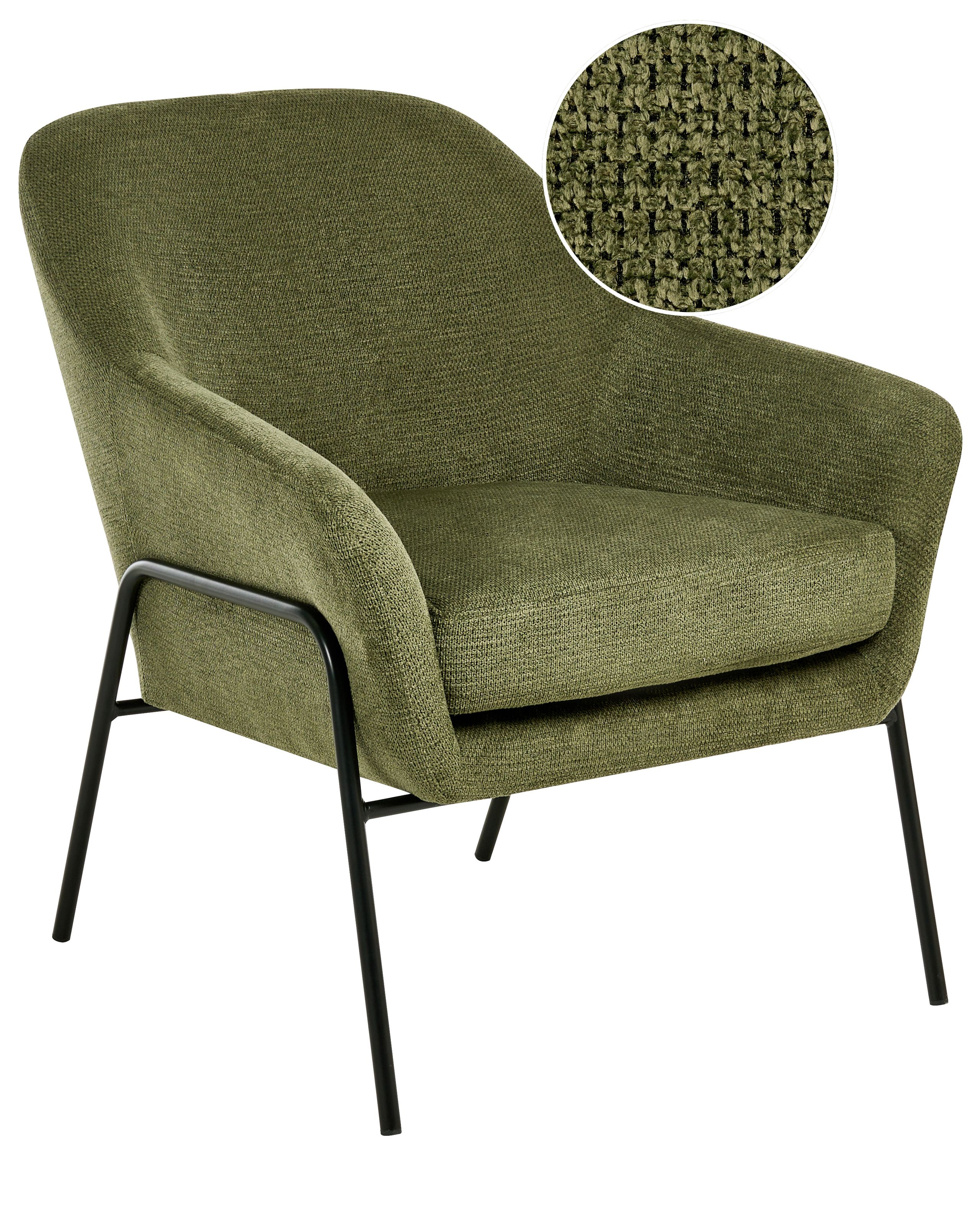 WAVERLY Fabric Armchair - Green