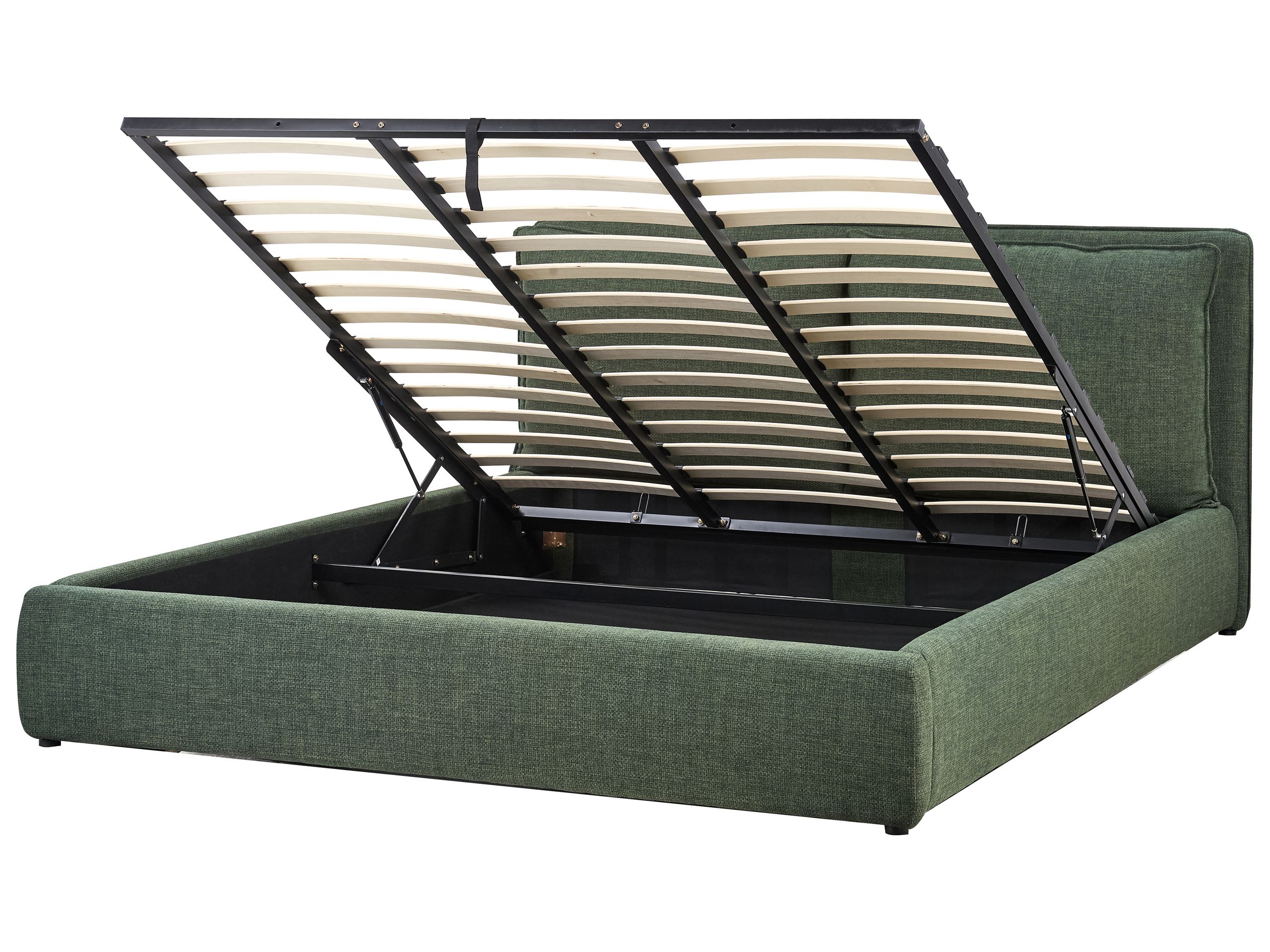 NAJOBNA Ottoman Bed Fabric 180 x 200 cm (EU Super King) Dark Green
