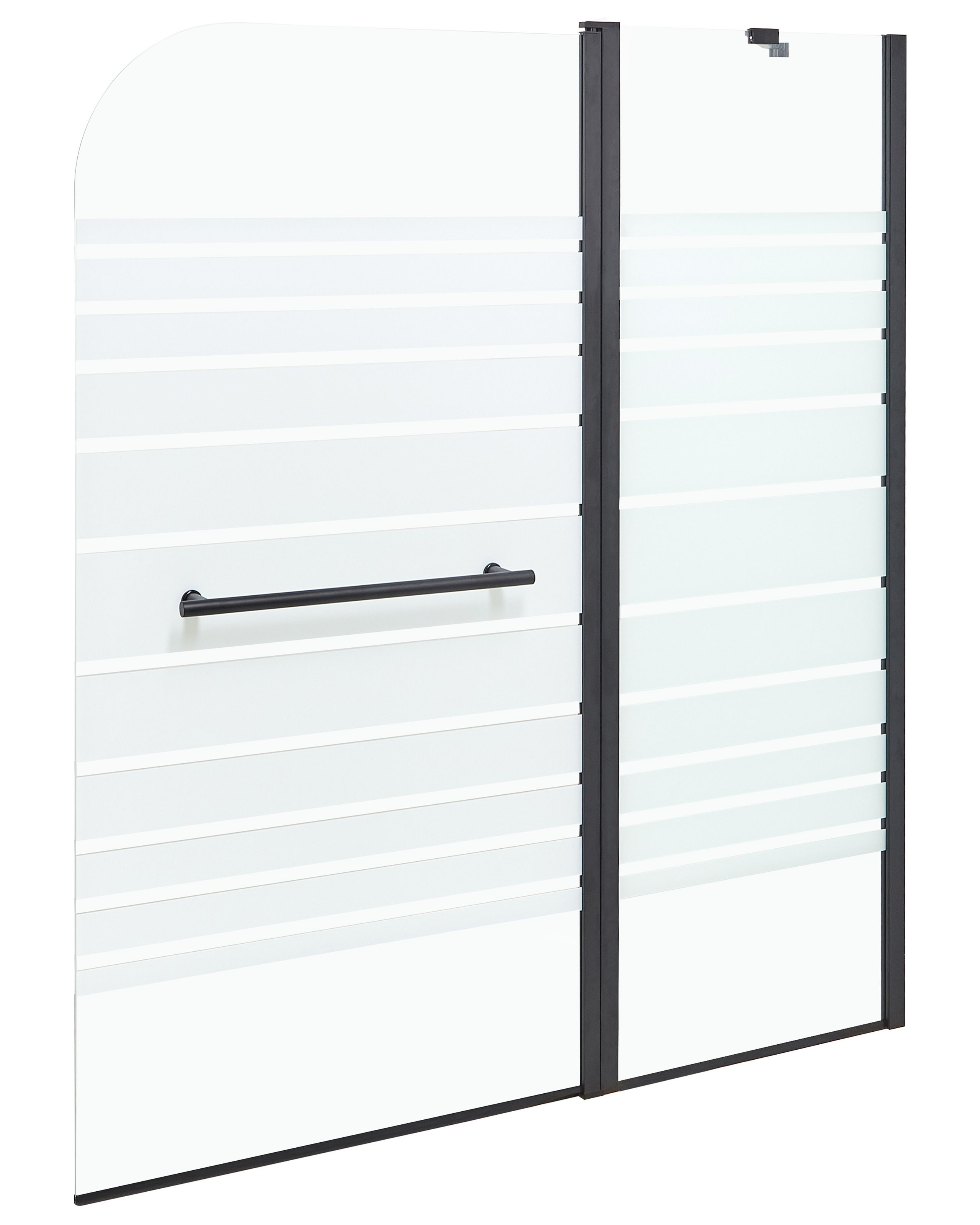 Shower Bath Screen TUAPI 140 x 120 cm Black