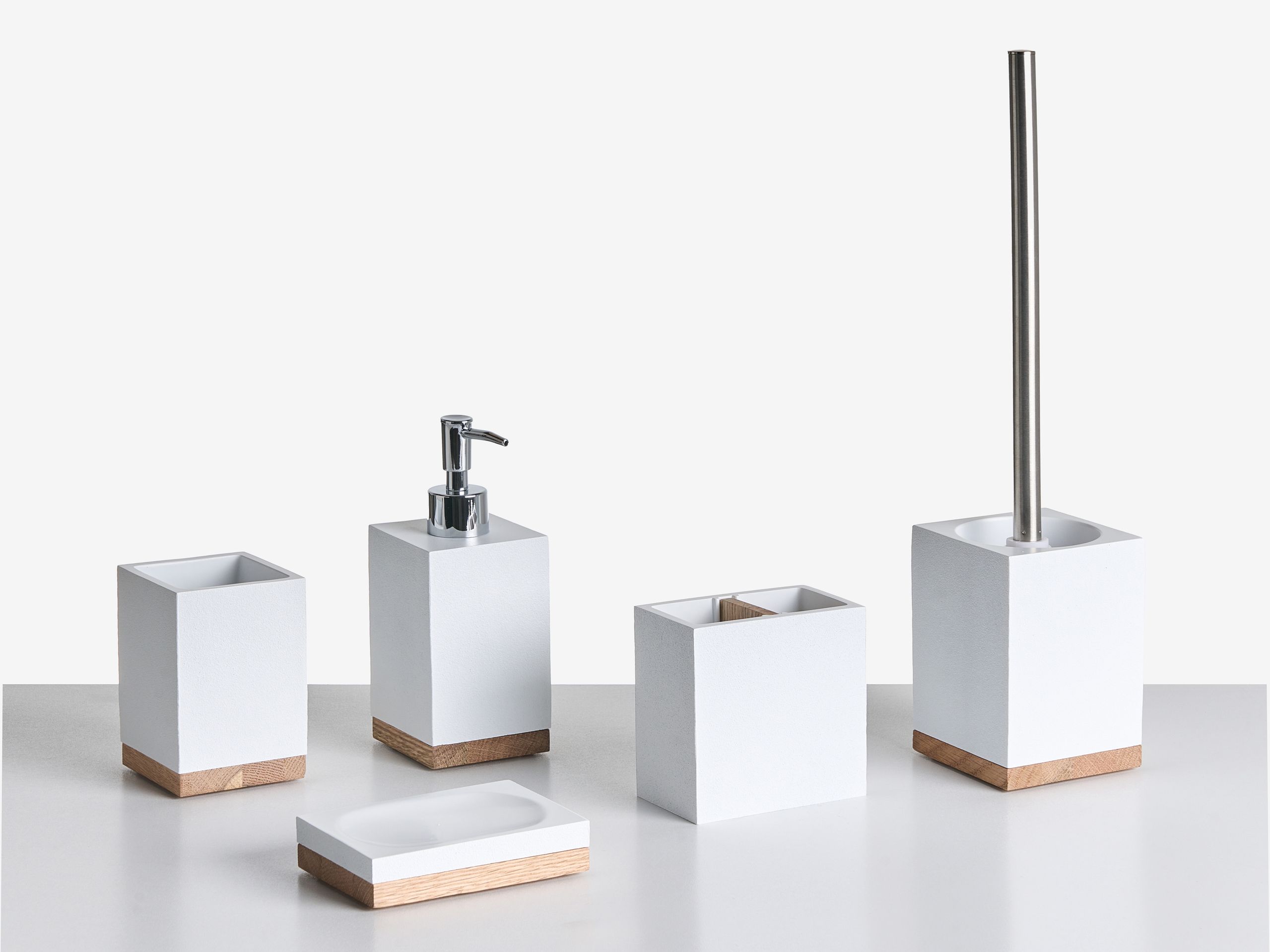WITHAMERE 5-Piece Bathroom Accessories Set - White