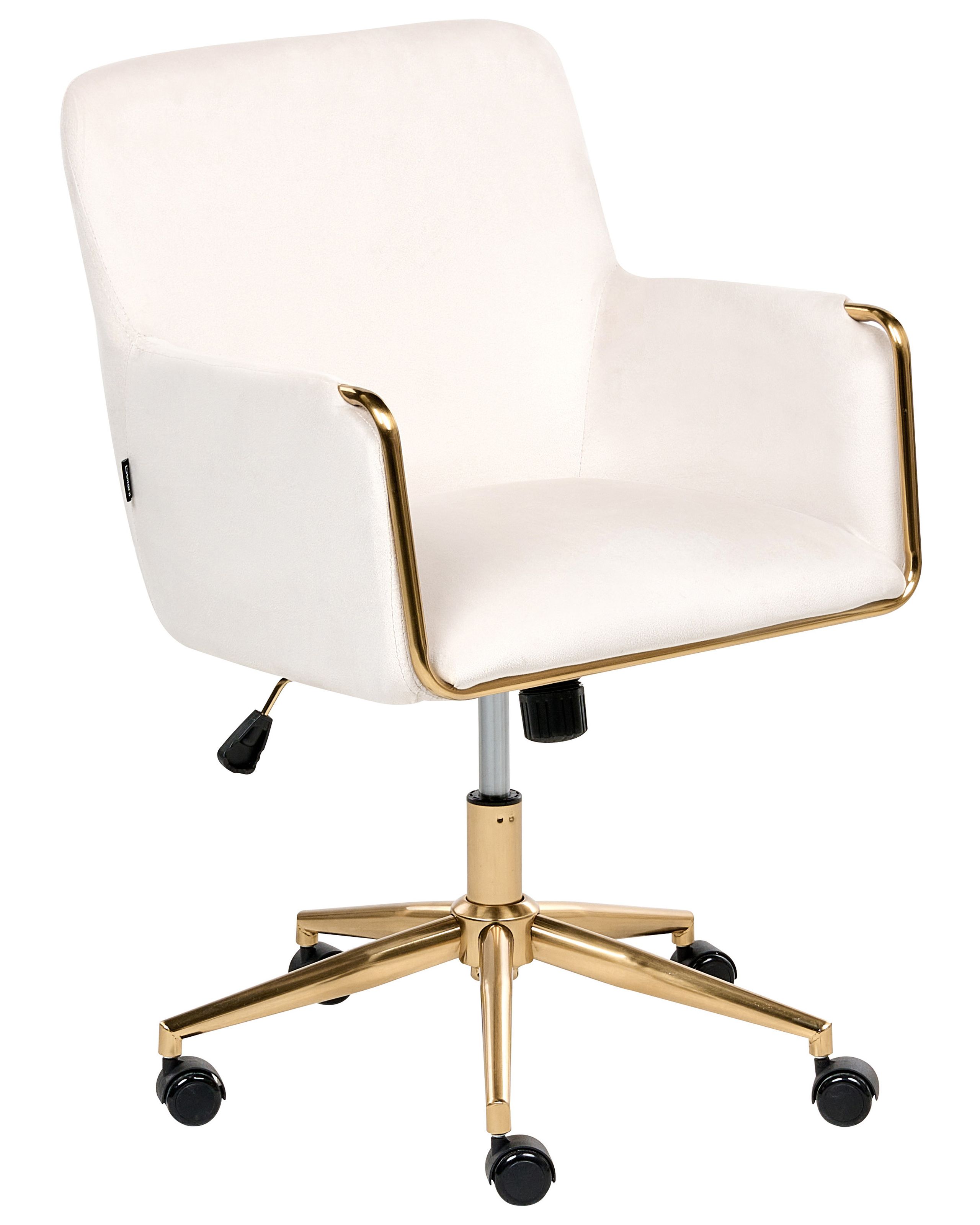 NOTTLEIGH Velvet Office Desk Chair - White