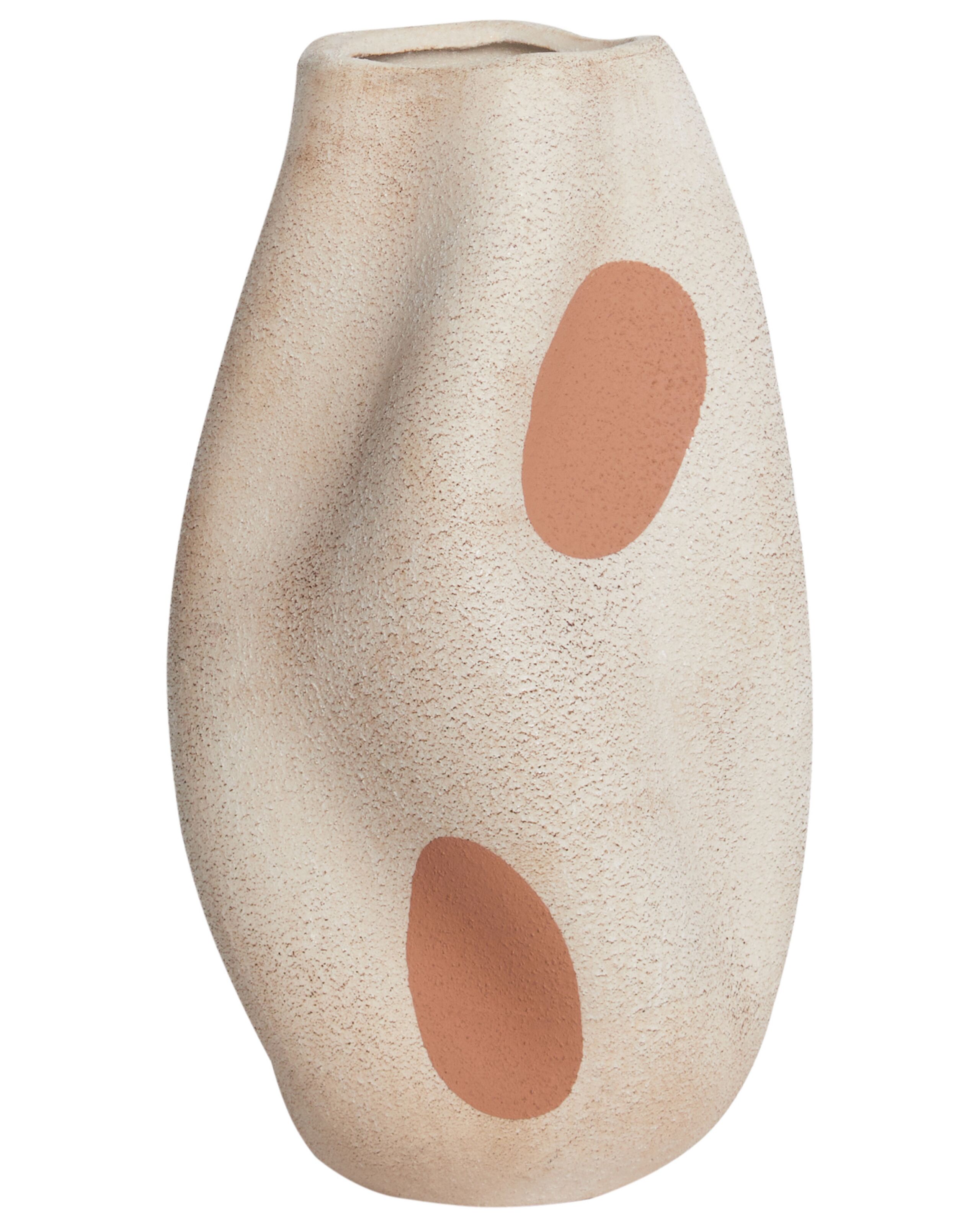 Flower Vase BATOIDEA Stoneware 25 cm Light Beige