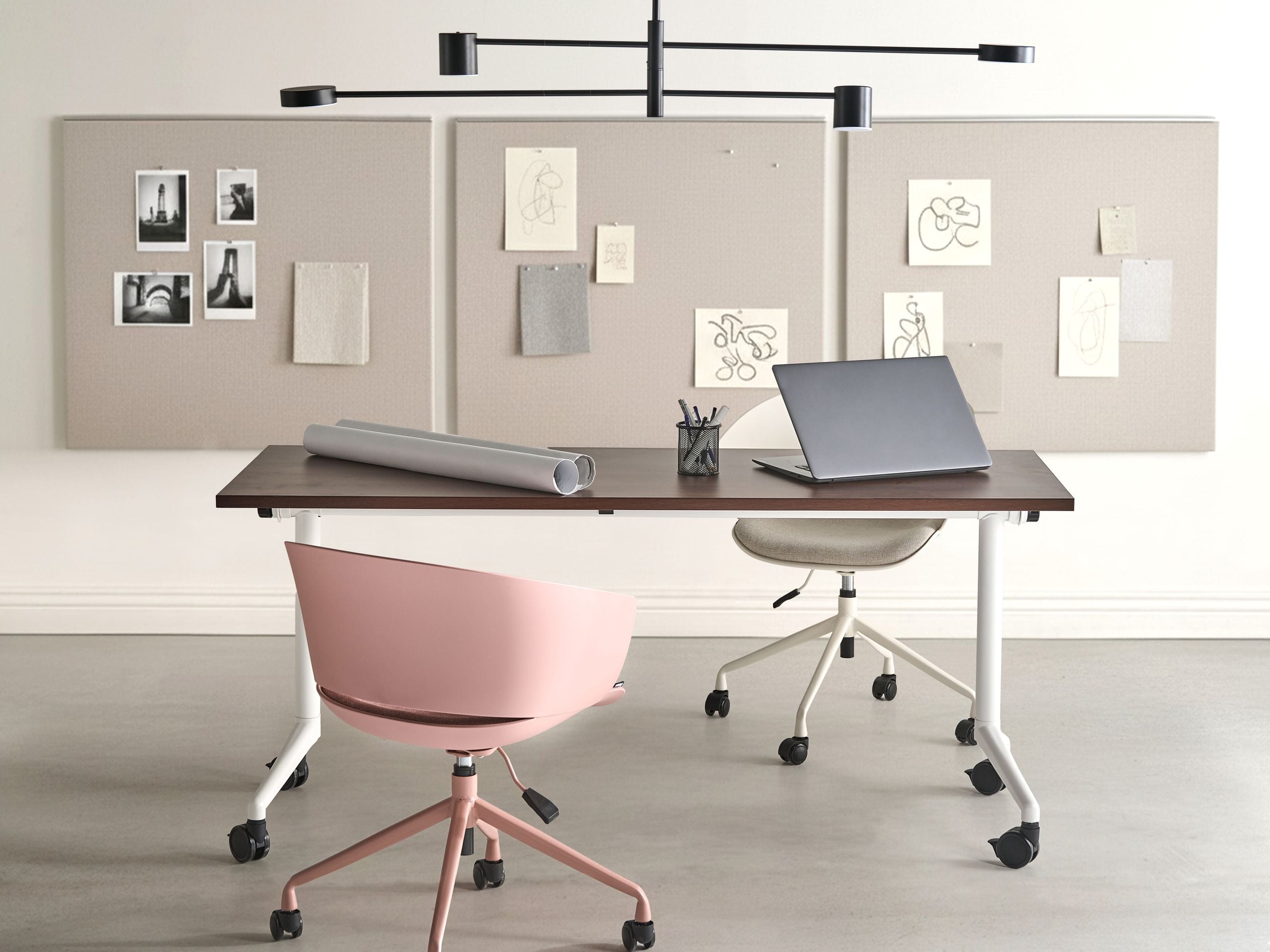 FEYARO Foldable Office Desk - Dark Brown, 160cm