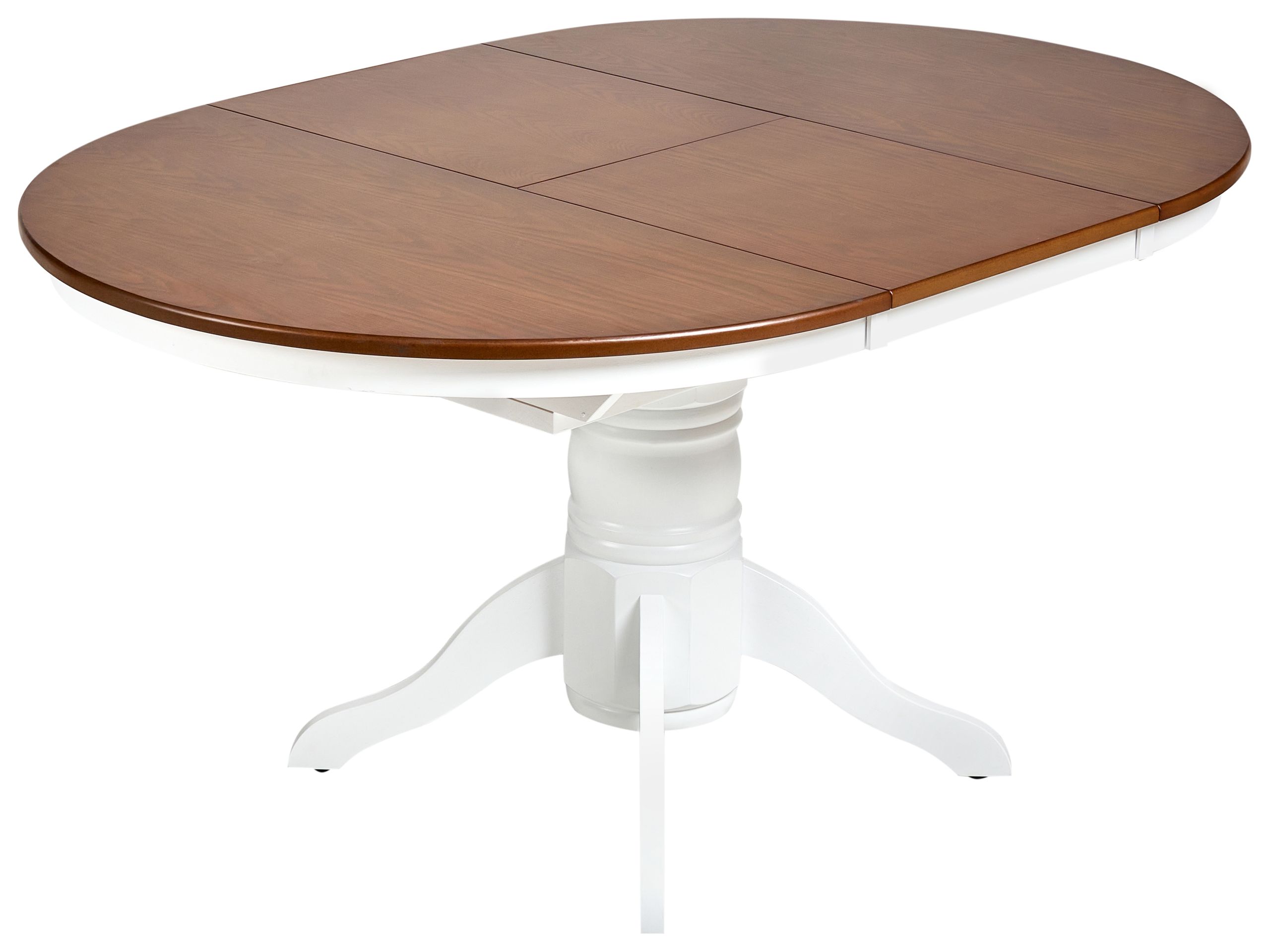 NOTCOMBE Extending Oval Dining Table Wooden - Brown
