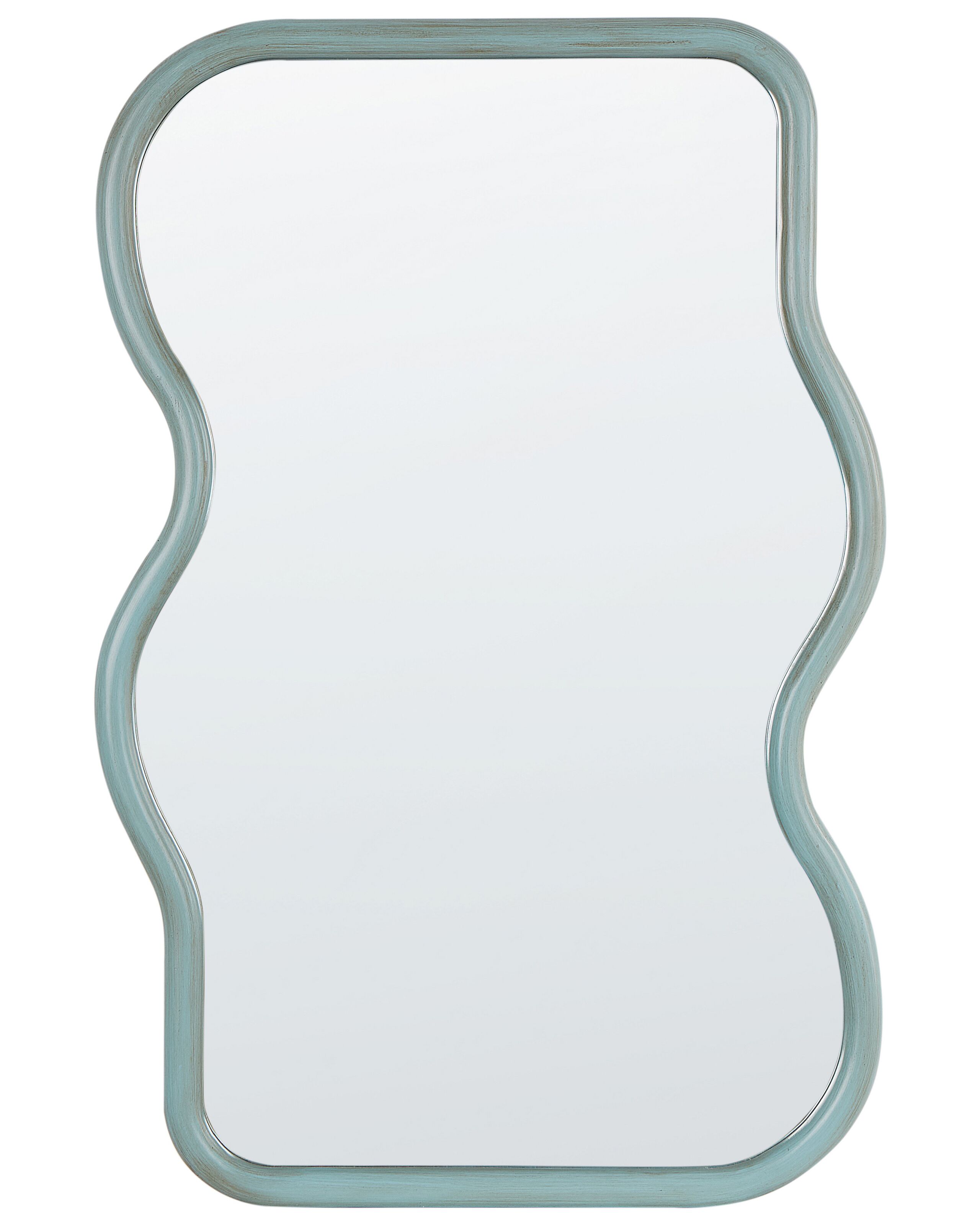 Wall Mirror RONNET 60 cm 90 cm Wood Light Blue
