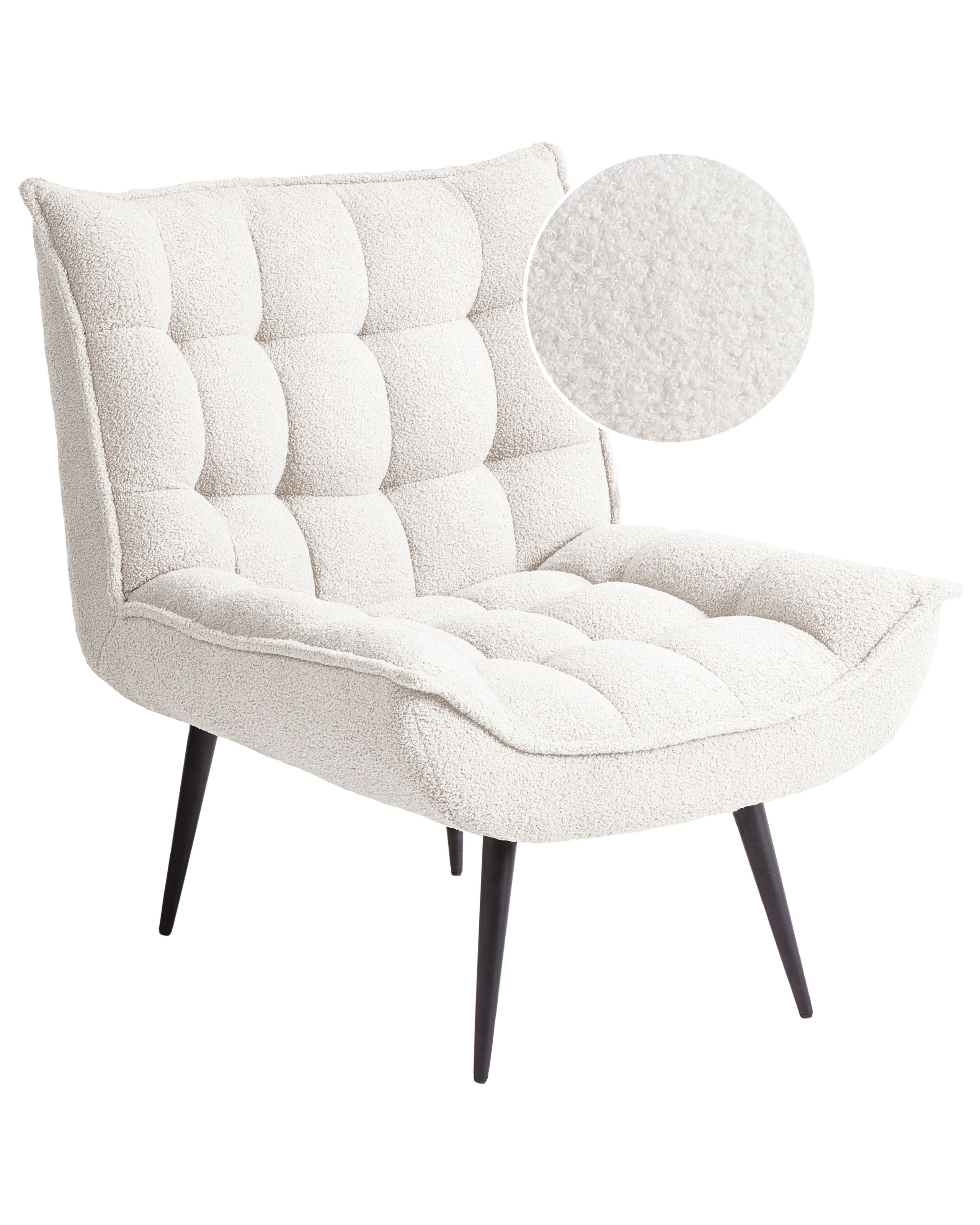 Armchair ALVESTA Boucle White