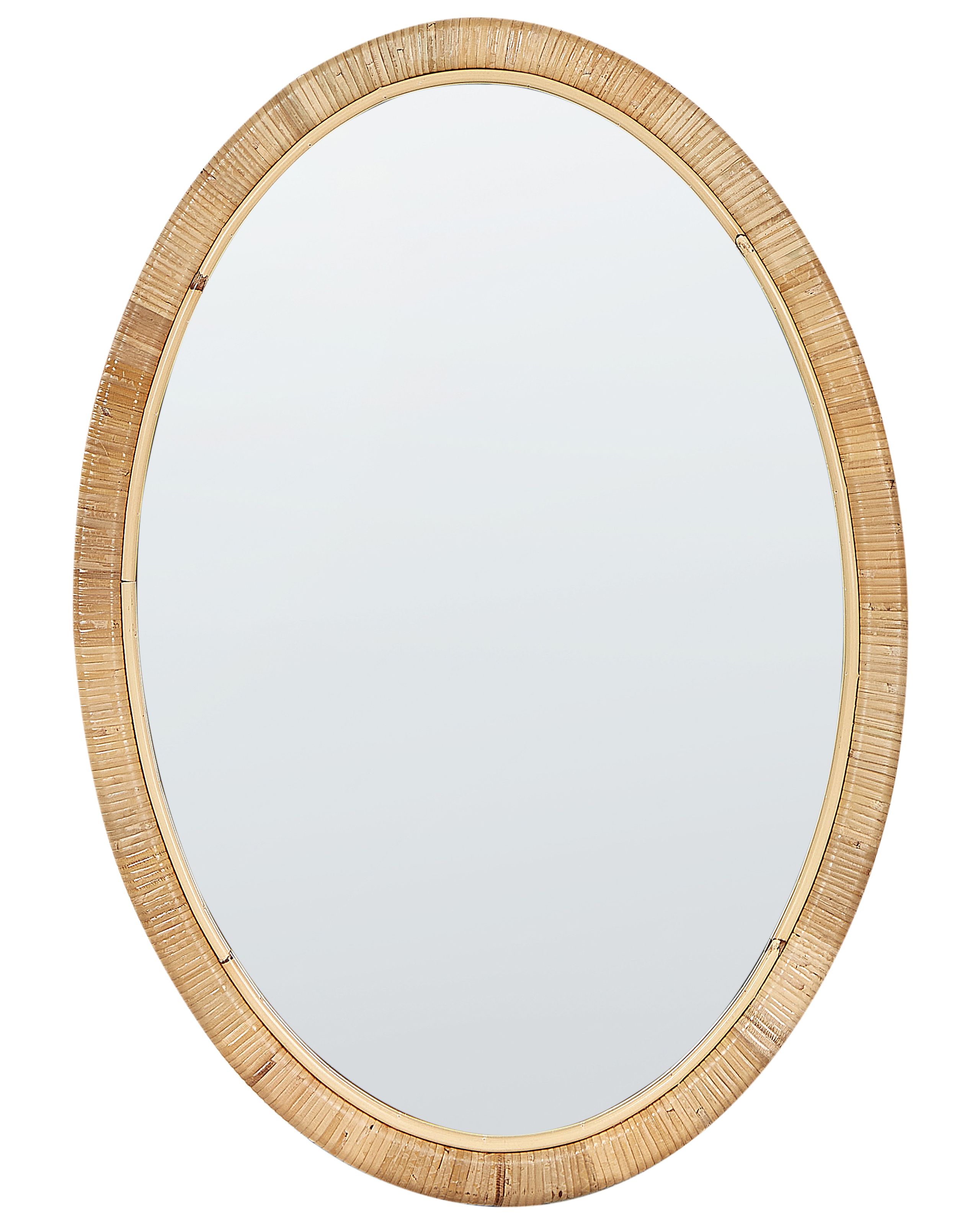 Wall Mirror FOISSY 50 cm 70 cm Rattan Natural