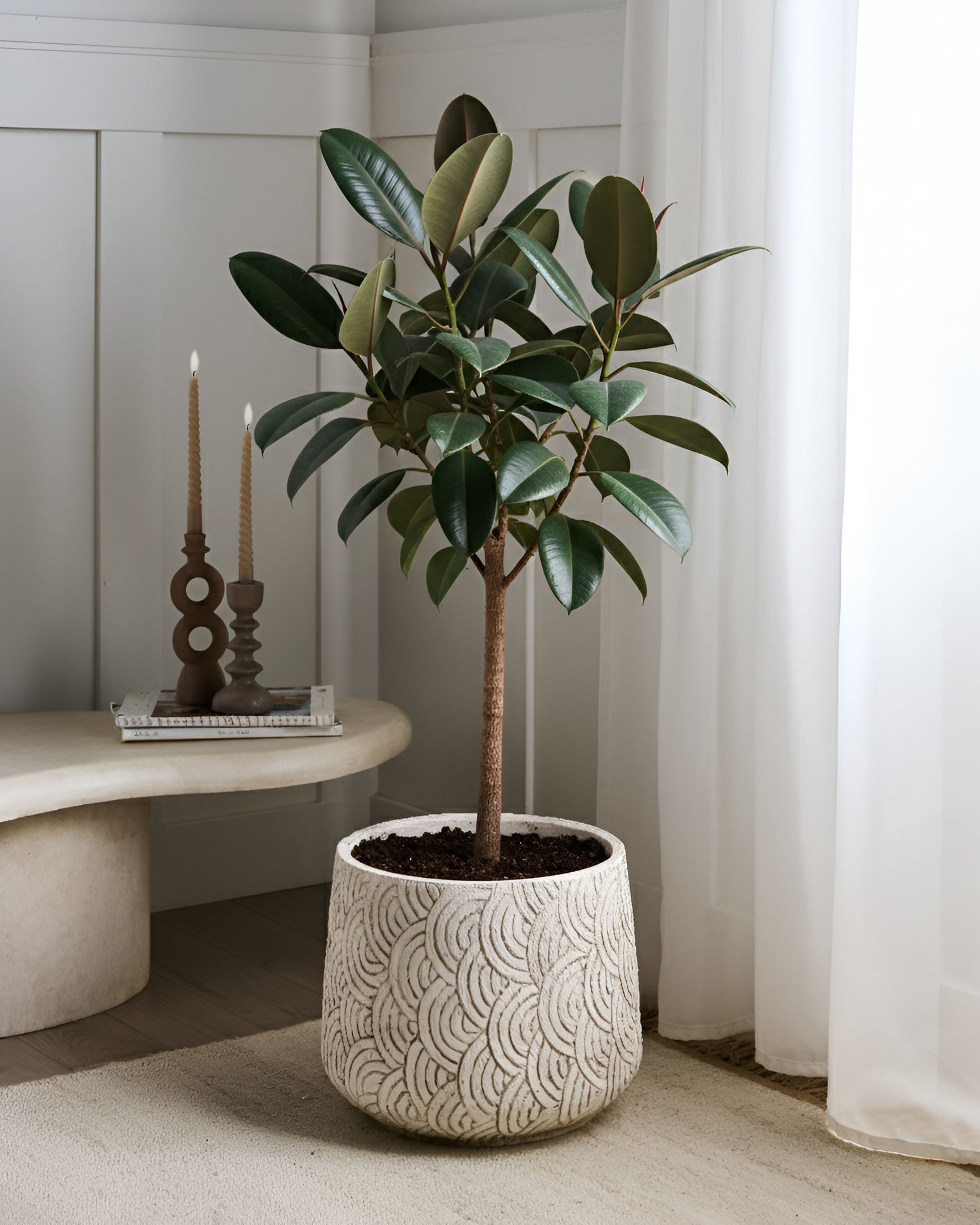 LARUXO Plant Pot - Light Beige