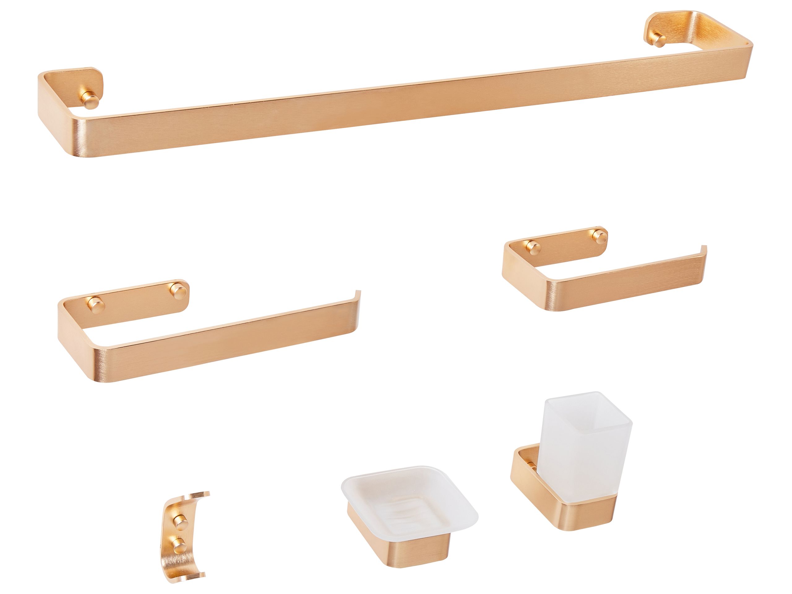 WINDONWELL 6-Piece Bathroom Hardware Set - Gold