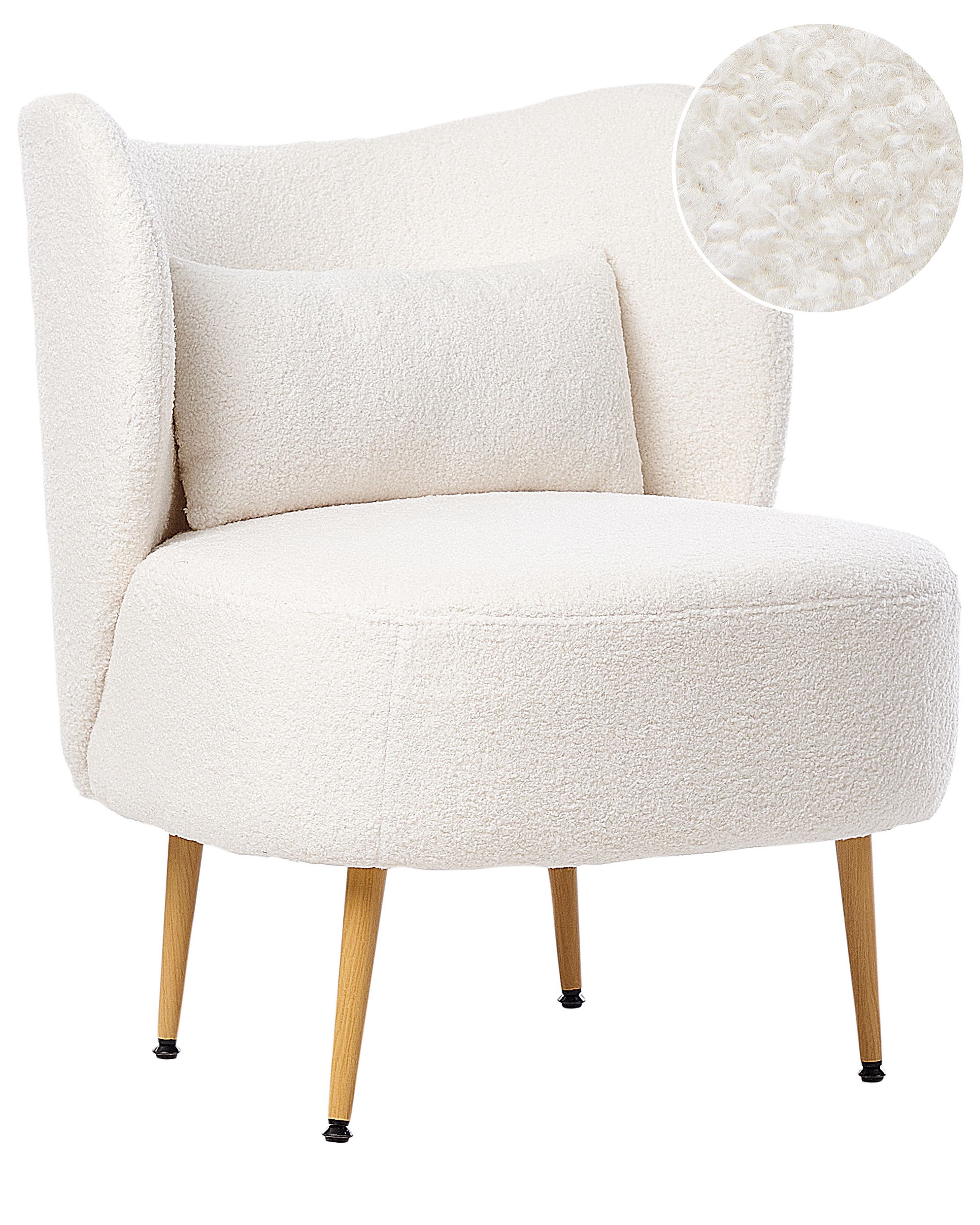 Armchair OTSBY II with Cushion Boucle Cream