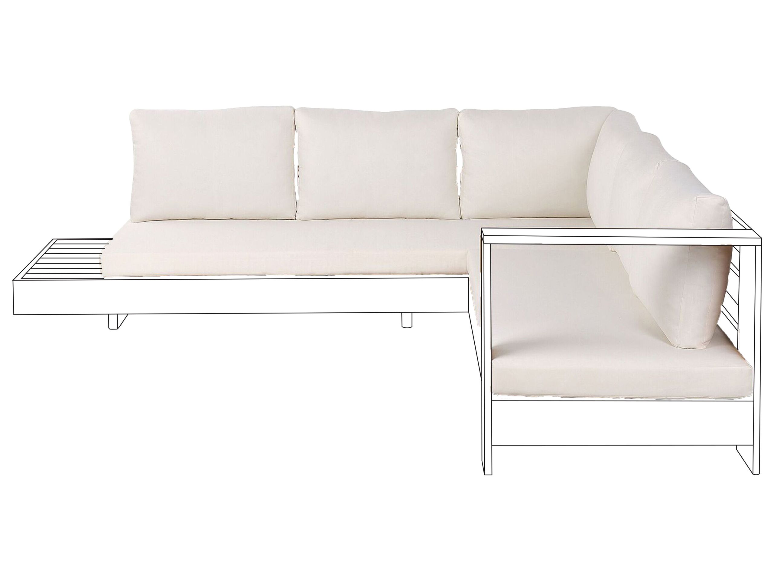 MIRETTAMO Outdoor Cushion Cover Set Off-White