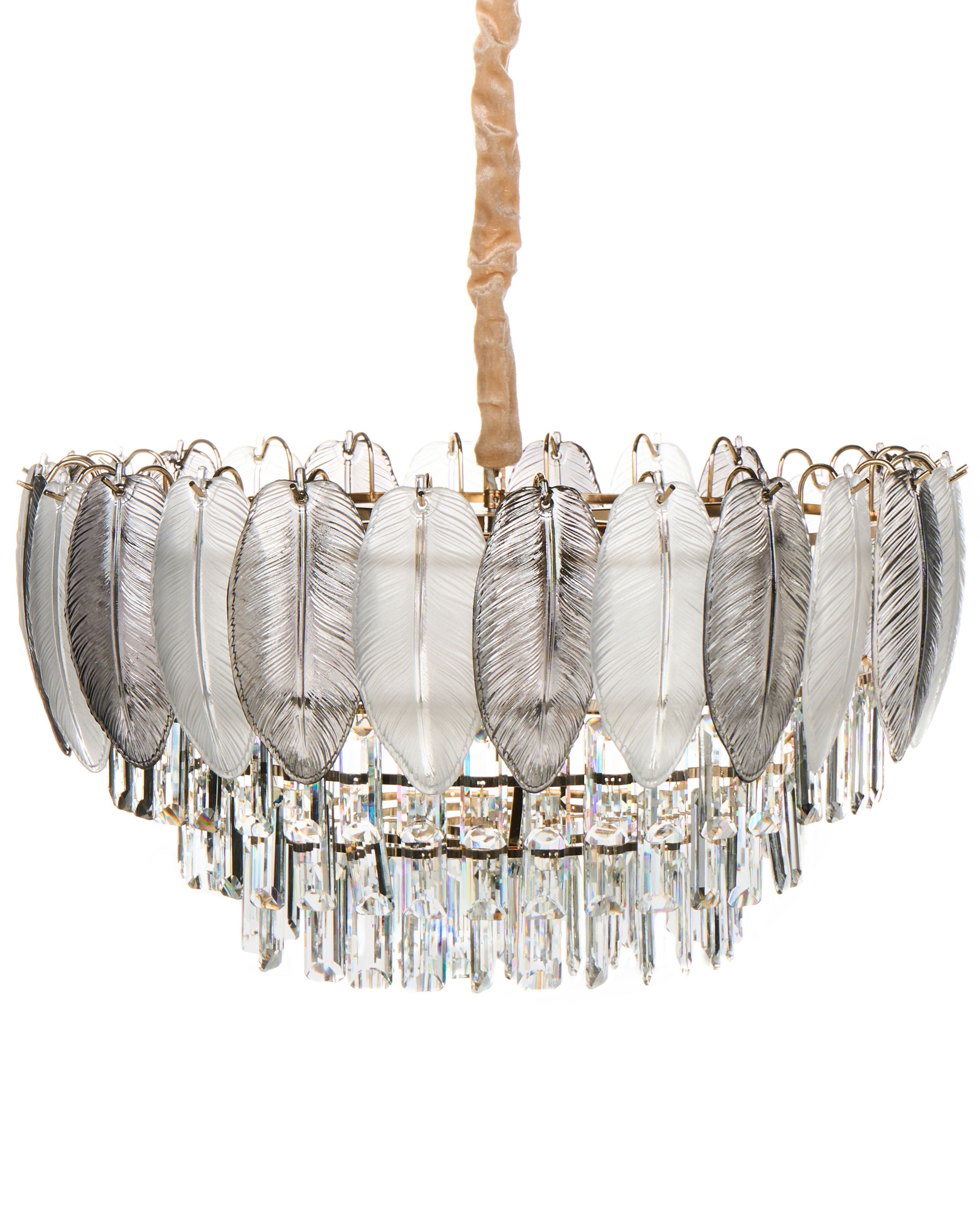 SOUTHLEIGH Glass Chandelier - Brass