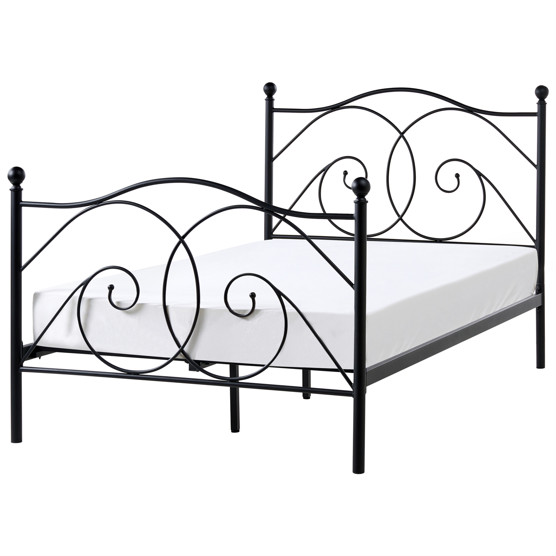 DINARDEN Small Double Metal Bedframe - Black