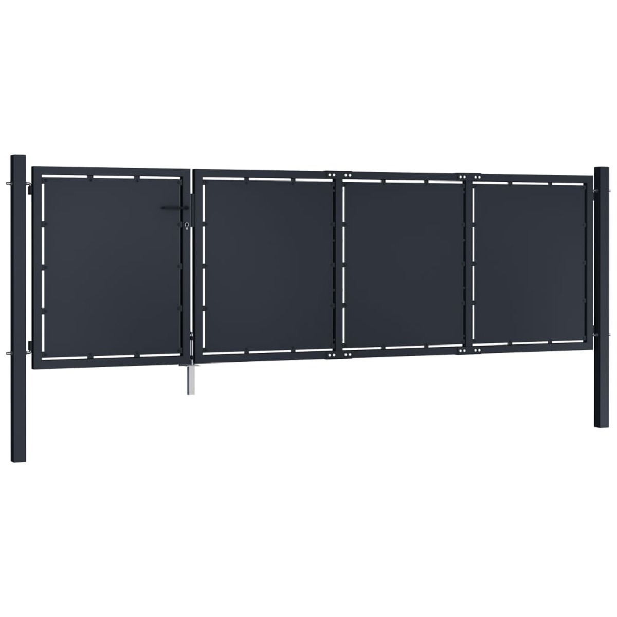 Garden Gate Steel Anthracite 350x75 cm