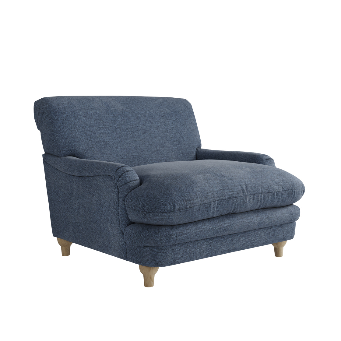 Pembroke Chenille Fabric Chair - Denim Blue Weave