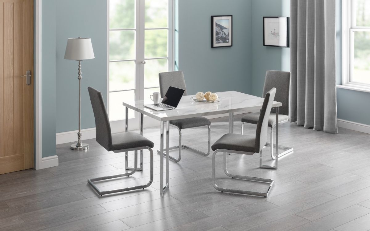 Positano White Marble Dining Table