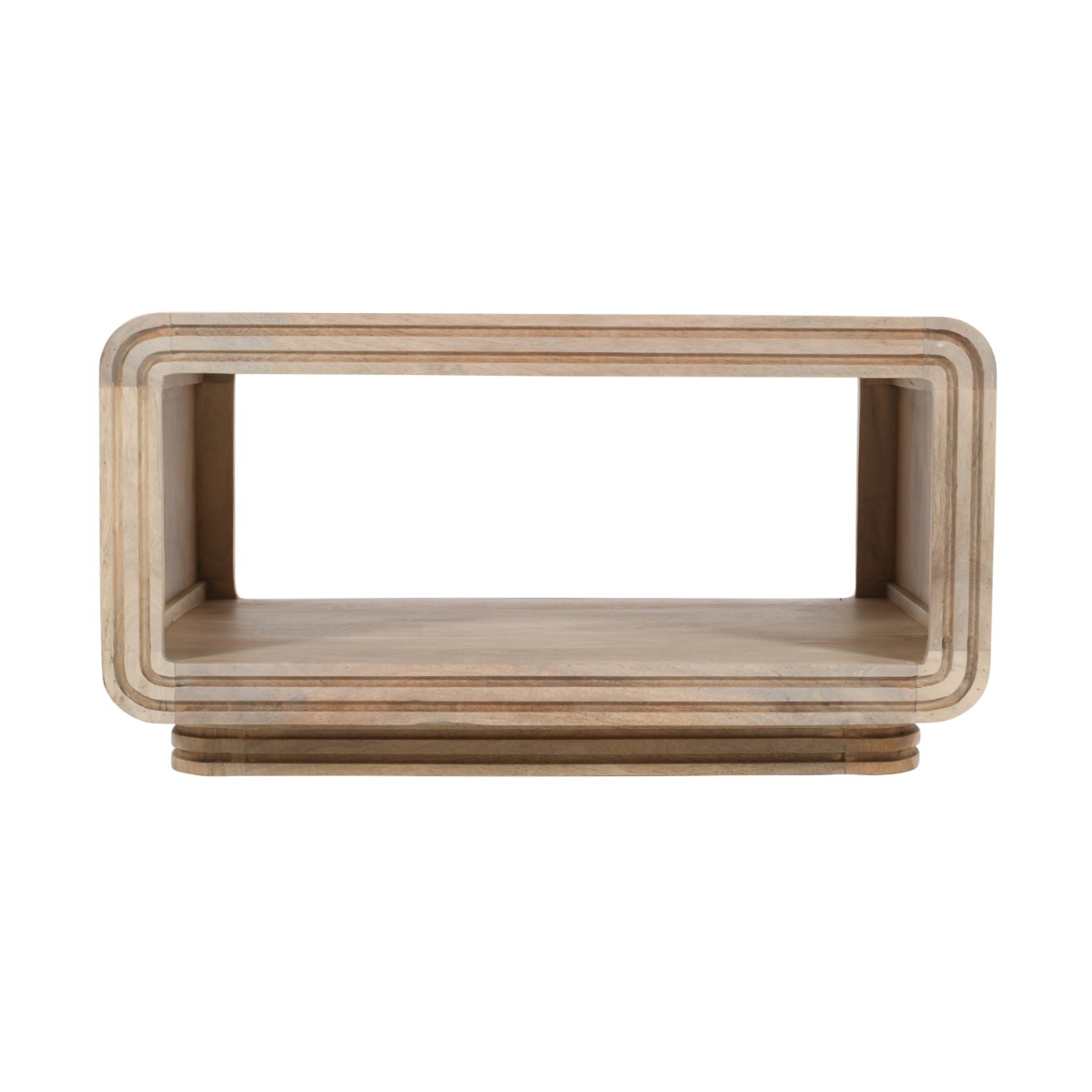 Denise Carved Mango Wood Coffee Table - Natural Wood