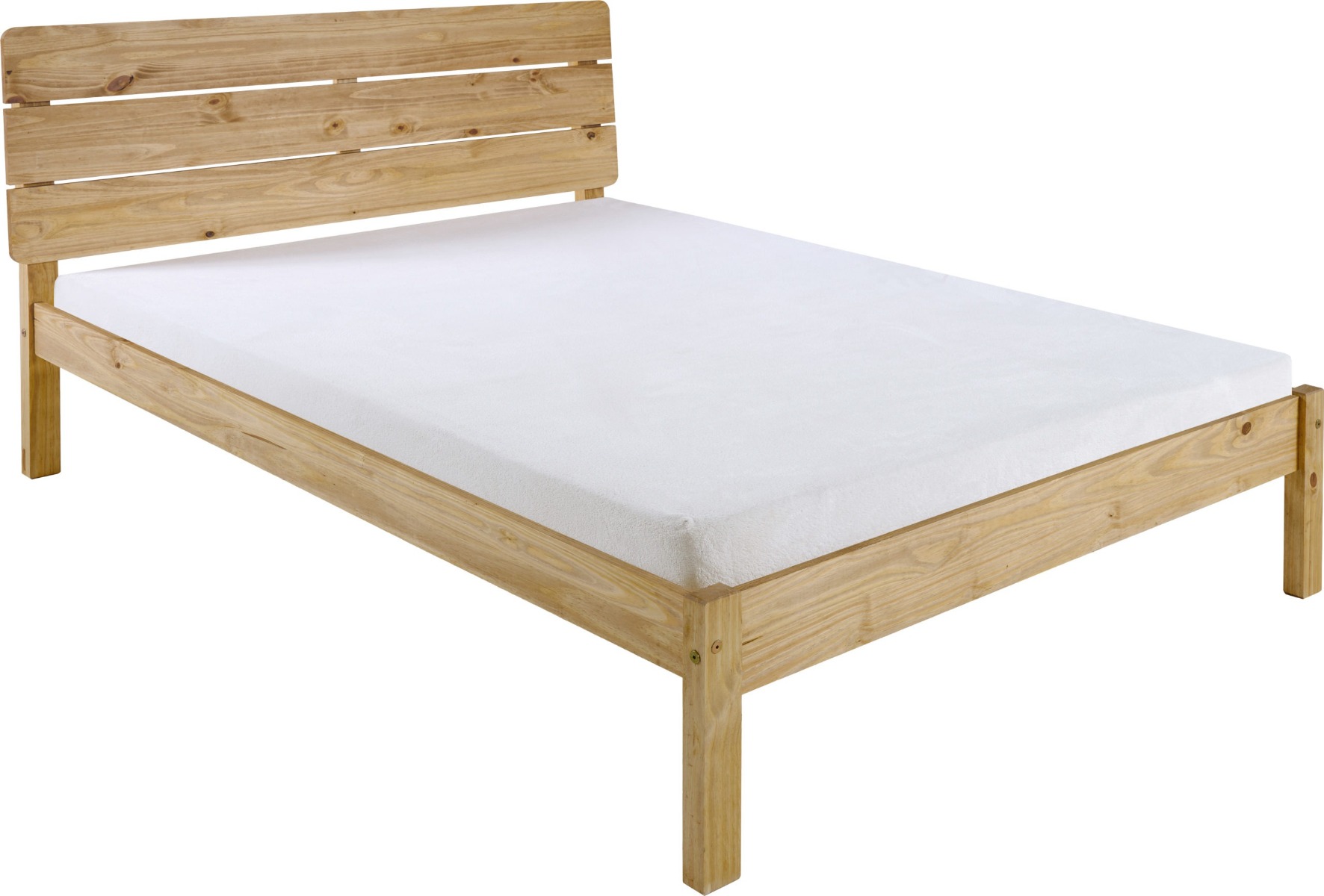 Ronan 4ft6 Double Bed - Waxed Pine