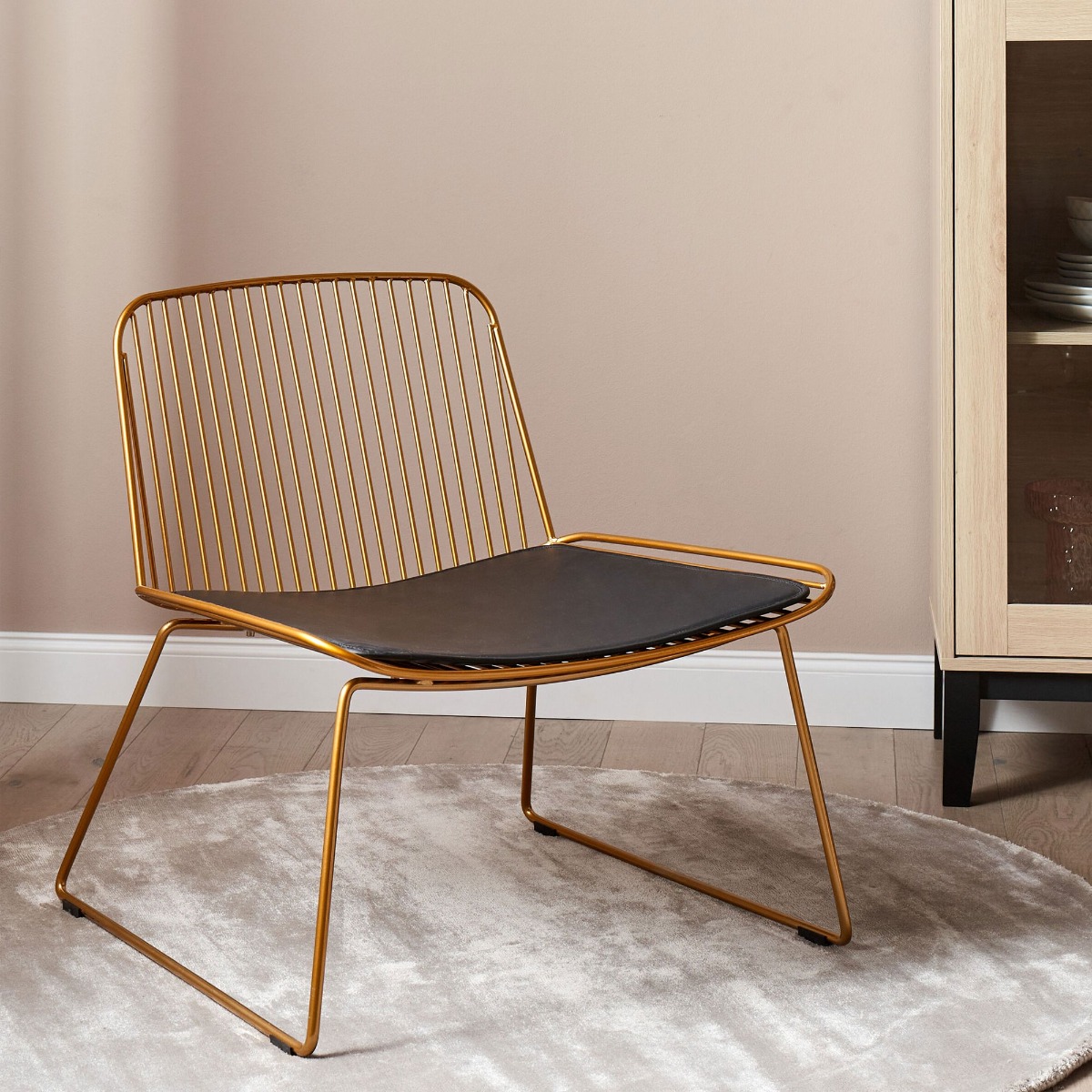 Metal Accent Chair Gold SNORUM