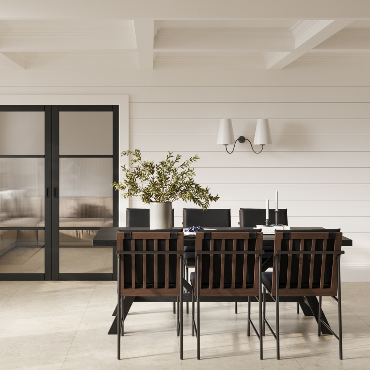 SKOVE Weave Dining Chairs Set of 2 - Onyx