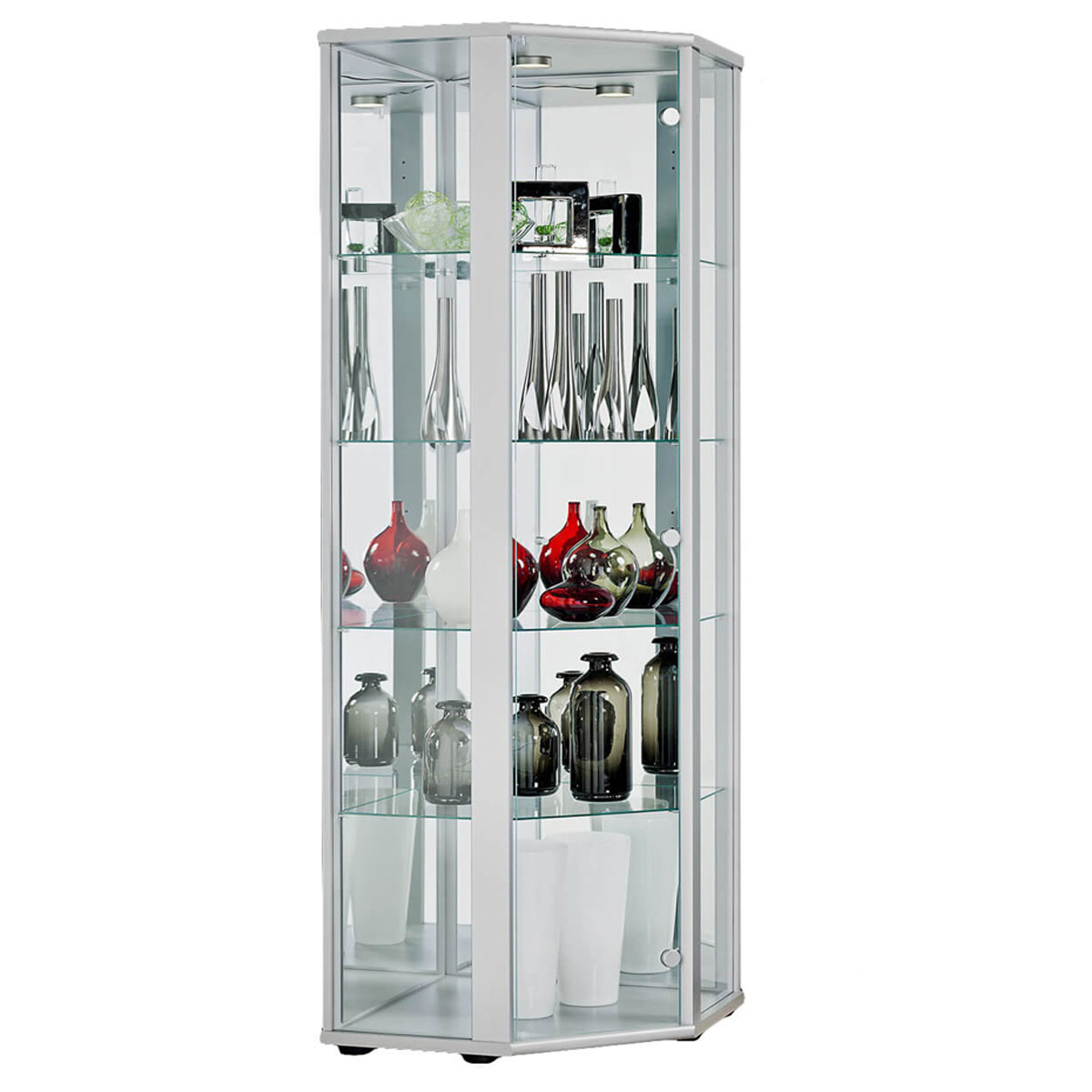 Everleigh Corner Display Rack - Silver
