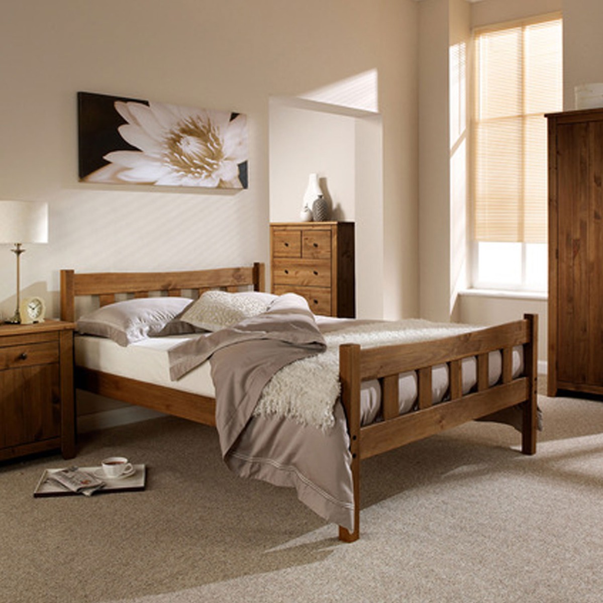 Havana Pine Bed Frame - Double 4ft6