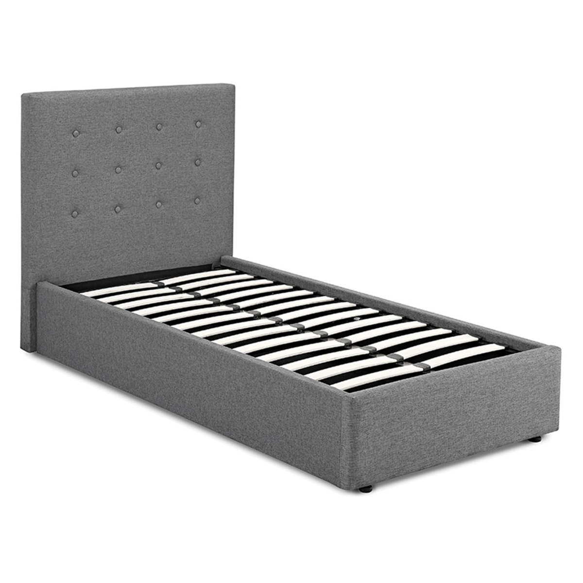 Lucca Fabric Single 3ft Bed - Grey