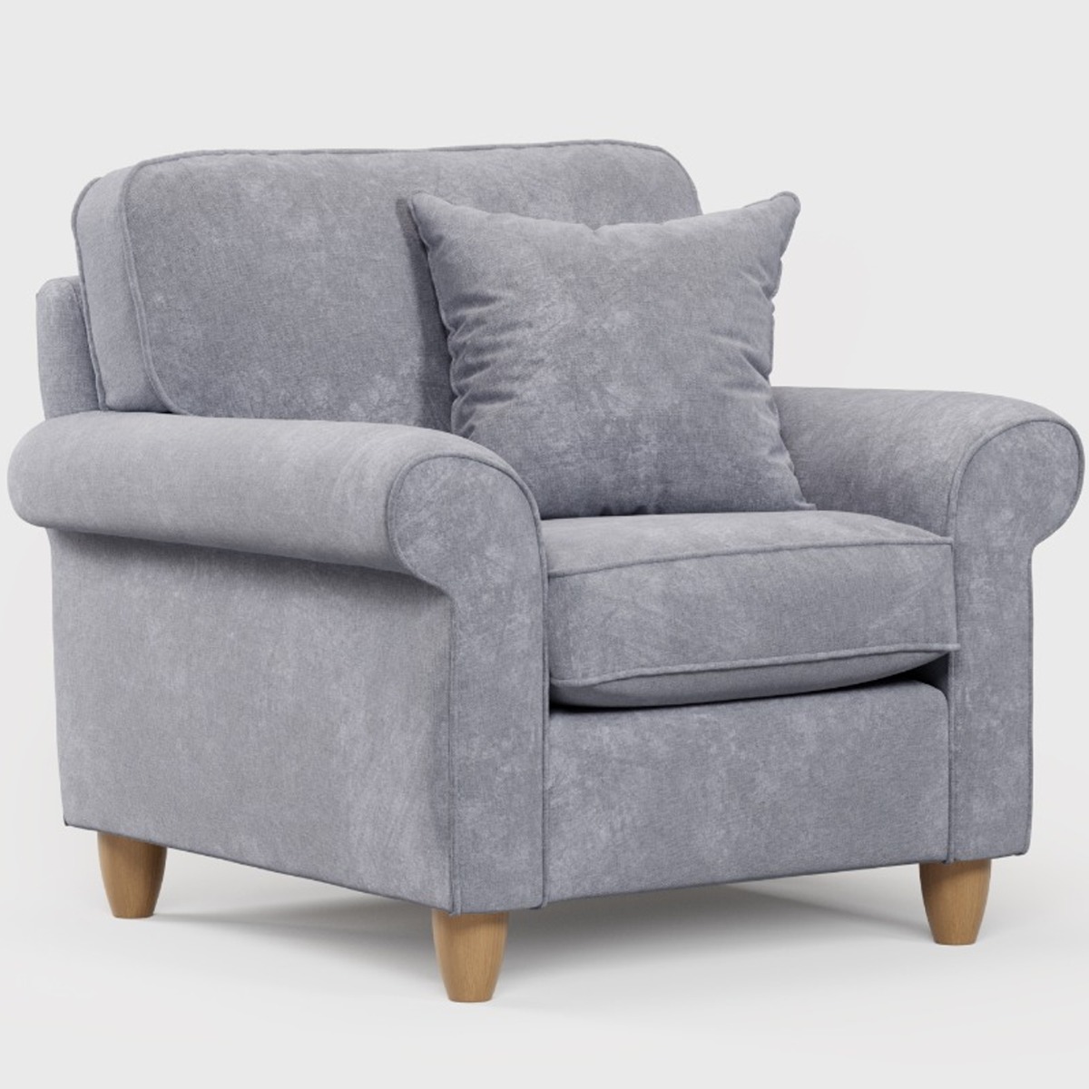 Armchair - COASTAL Fabric - Anthracite 92cm