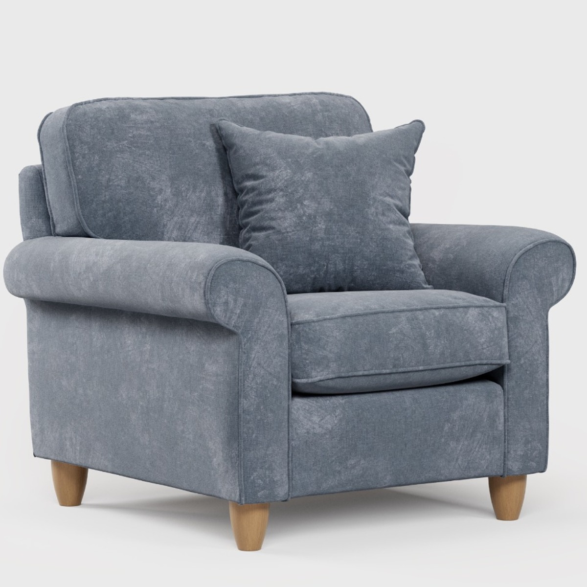 Armchair - COASTAL Fabric - Steel 92cm