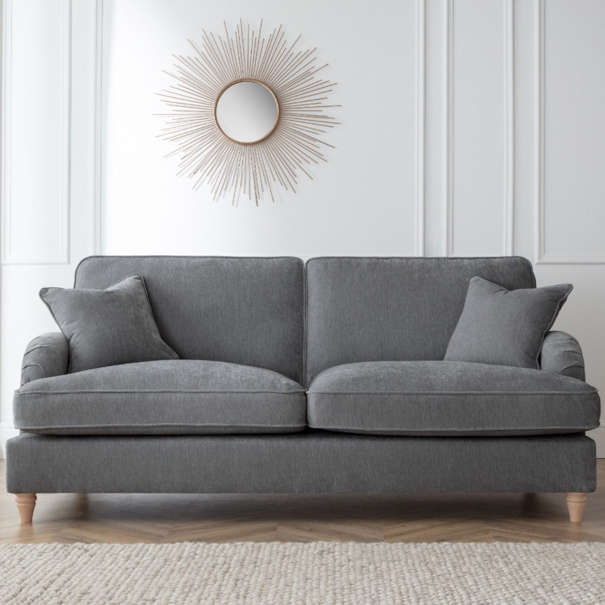 3 Seater Sofa - COCOON Fabric - Charcoal
