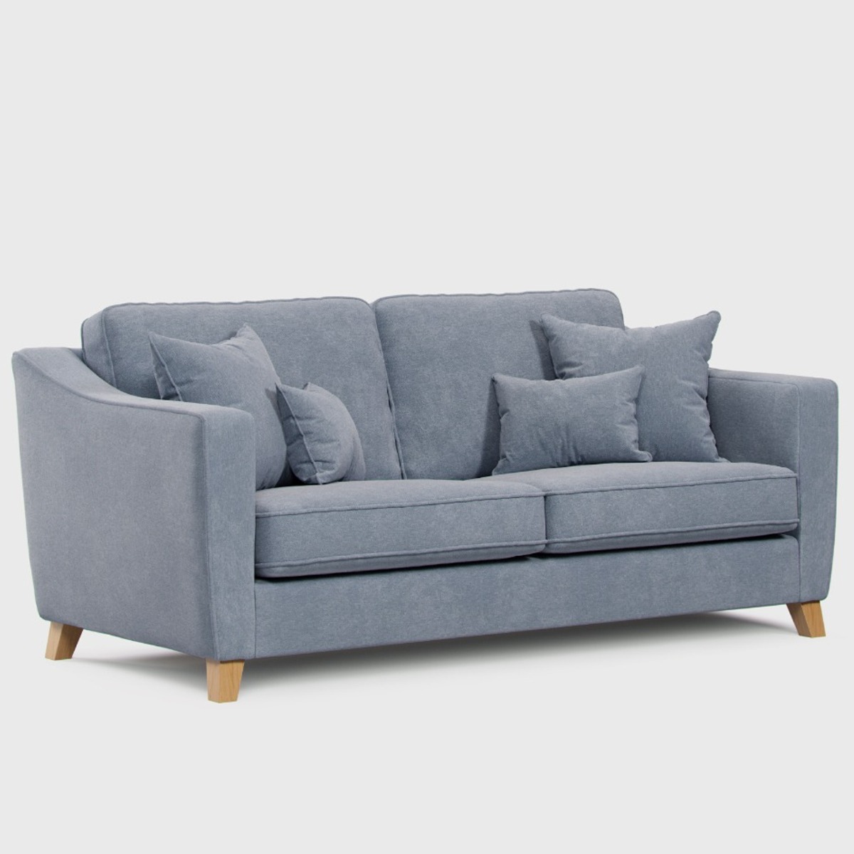 3 Seater Sofa - KRISTY Fabric - Light Blue