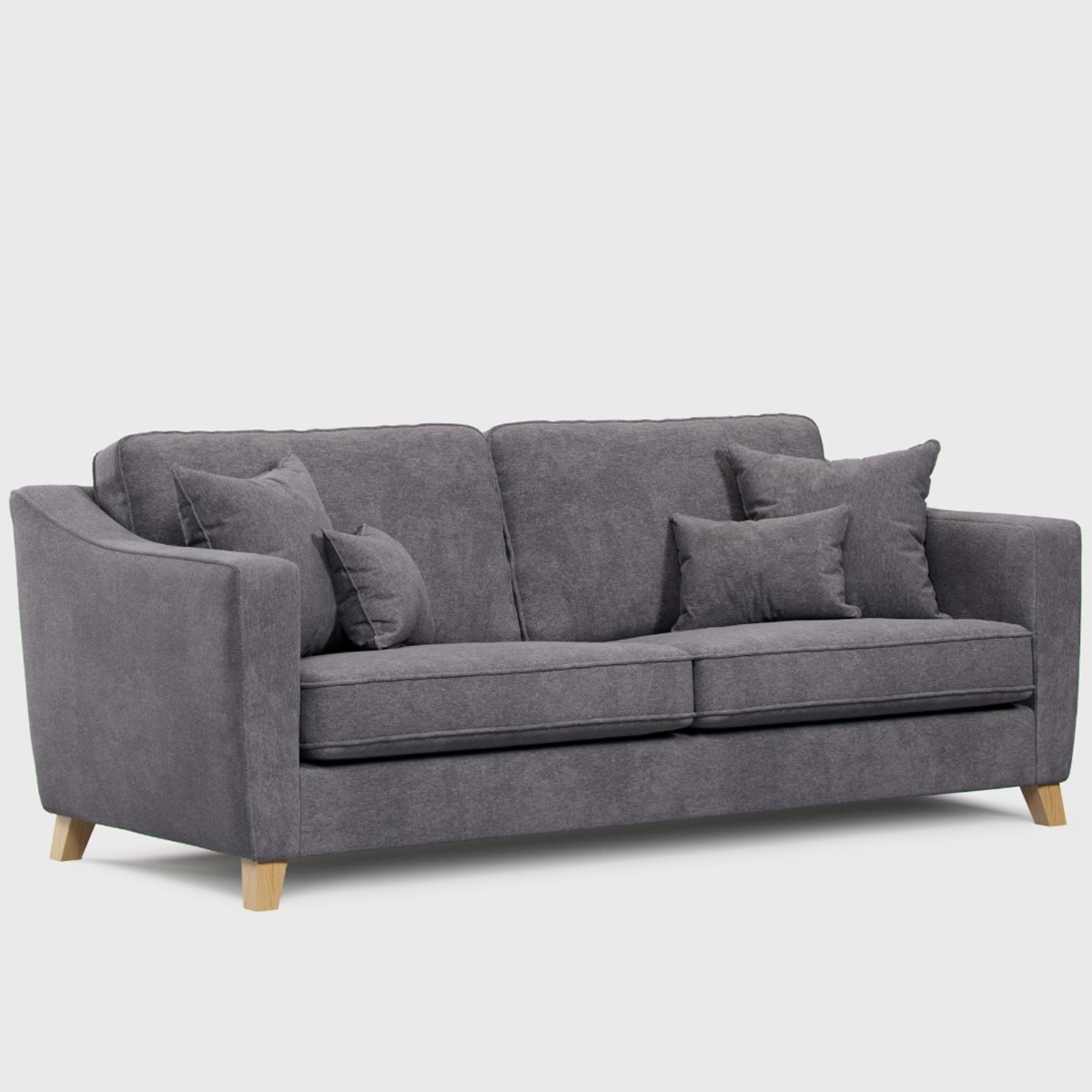4 Seater Sofa - KRISTY Fabric - Dark Grey