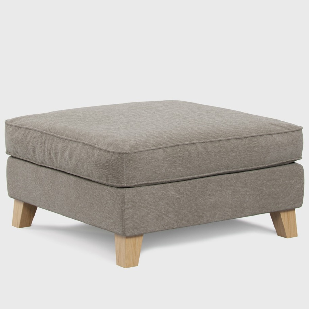 Footstool - KRISTY Fabric - Dark Beige