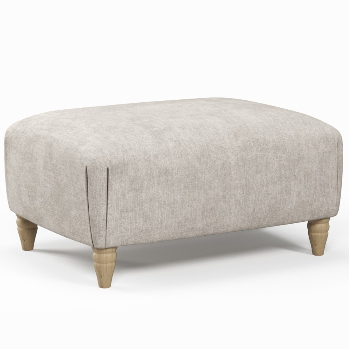 Footstool - LUXE Fabric - Beige