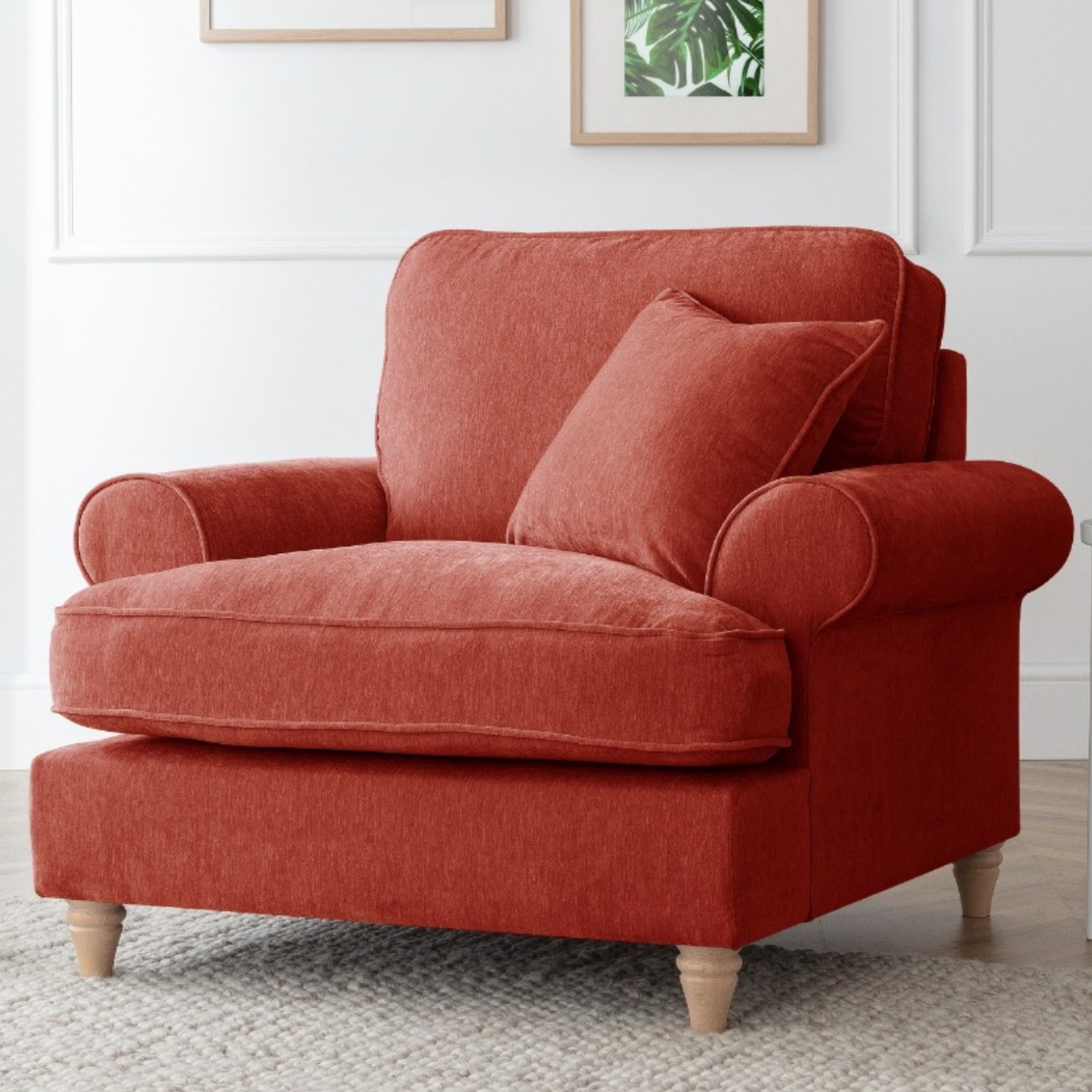 Armchair - RAYONG Fabric - Apricot