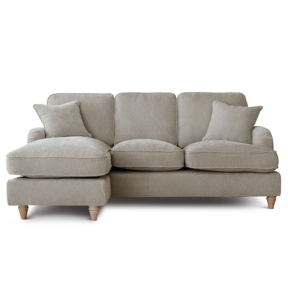 Corner Sofa - COCOON Fabric 3 Seater Right Hand Facing - Putty