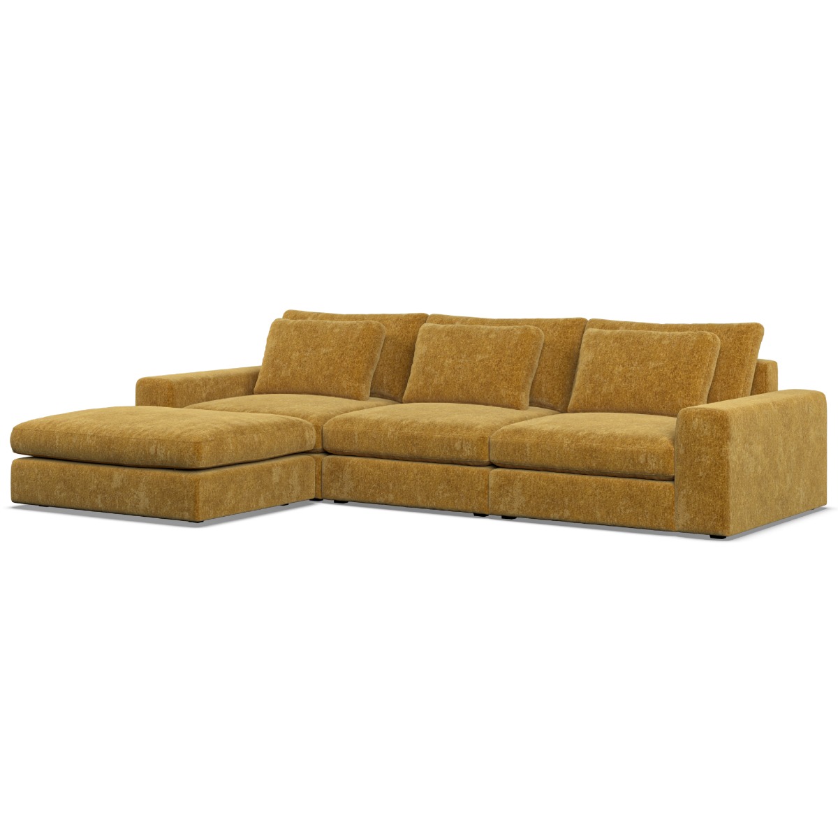 Corner Sofa - SOVA Fabric 3 Seater Right Hand Facing Sunny - Footstool End
