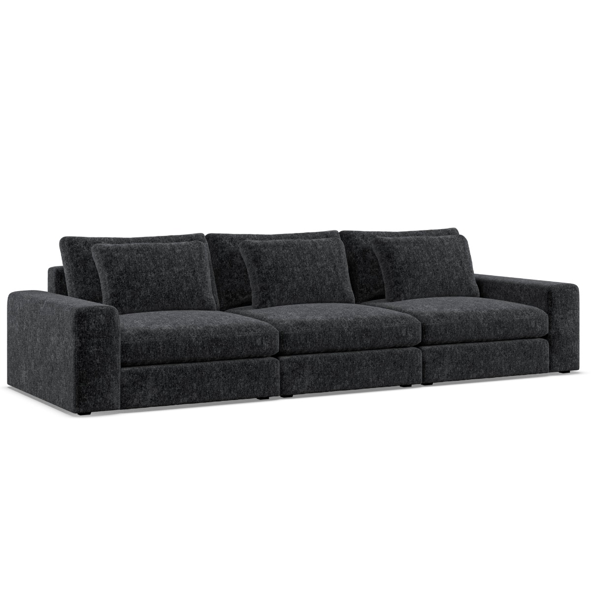 3 Seater Sofa - SOVA Fabric Black