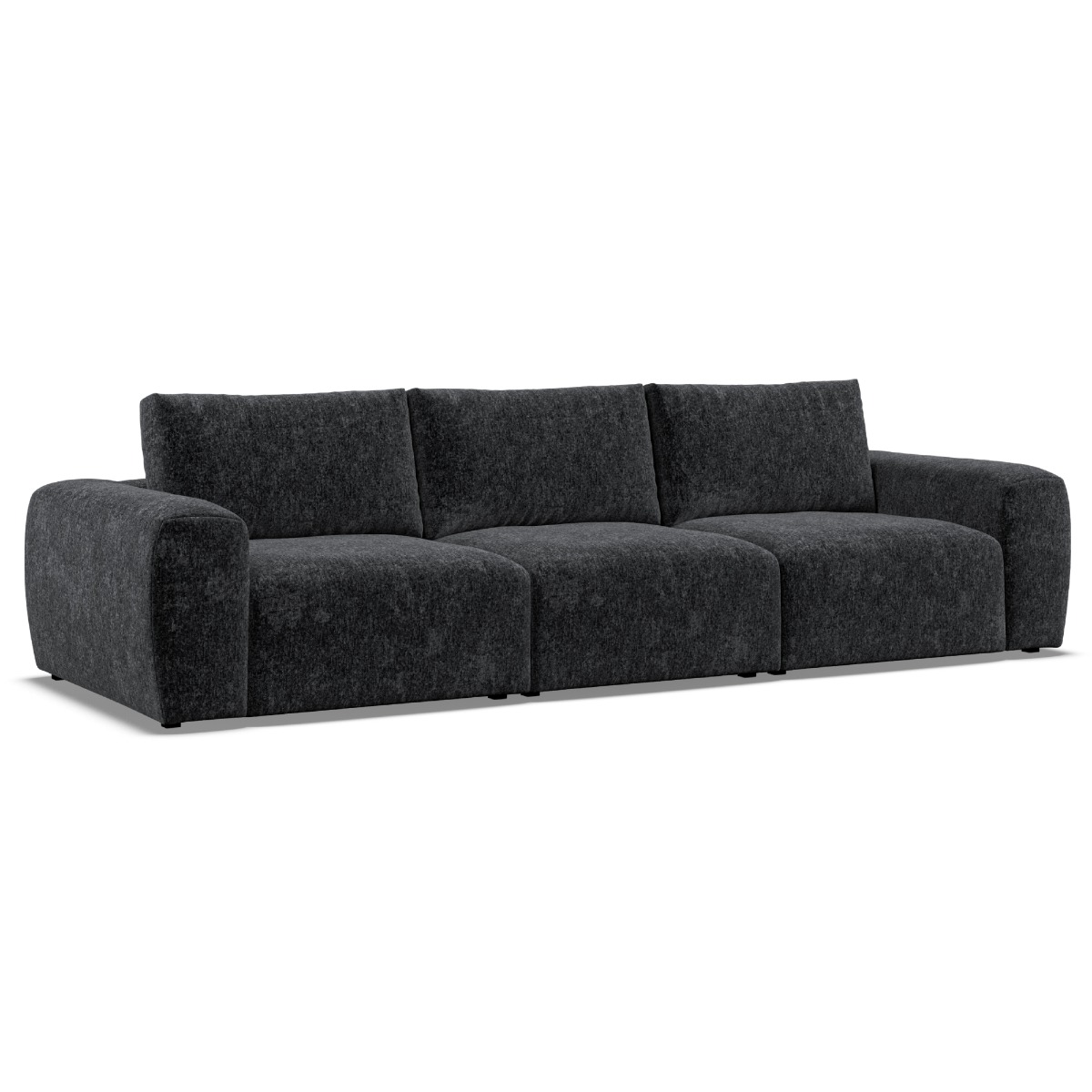 3 Seater Sofa - GRAZ Fabric Black