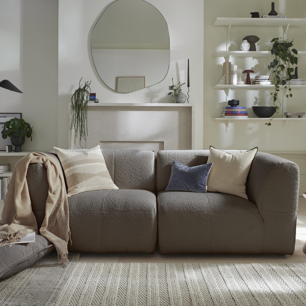 2 Seater Sofa - ESSAOUIRA Fabric Walnut