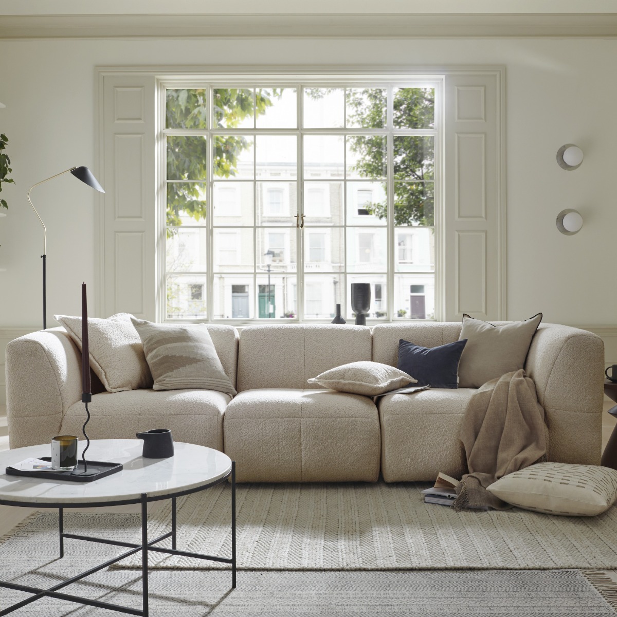 3 Seater Sofa - ESSAOUIRA Fabric Sandshell